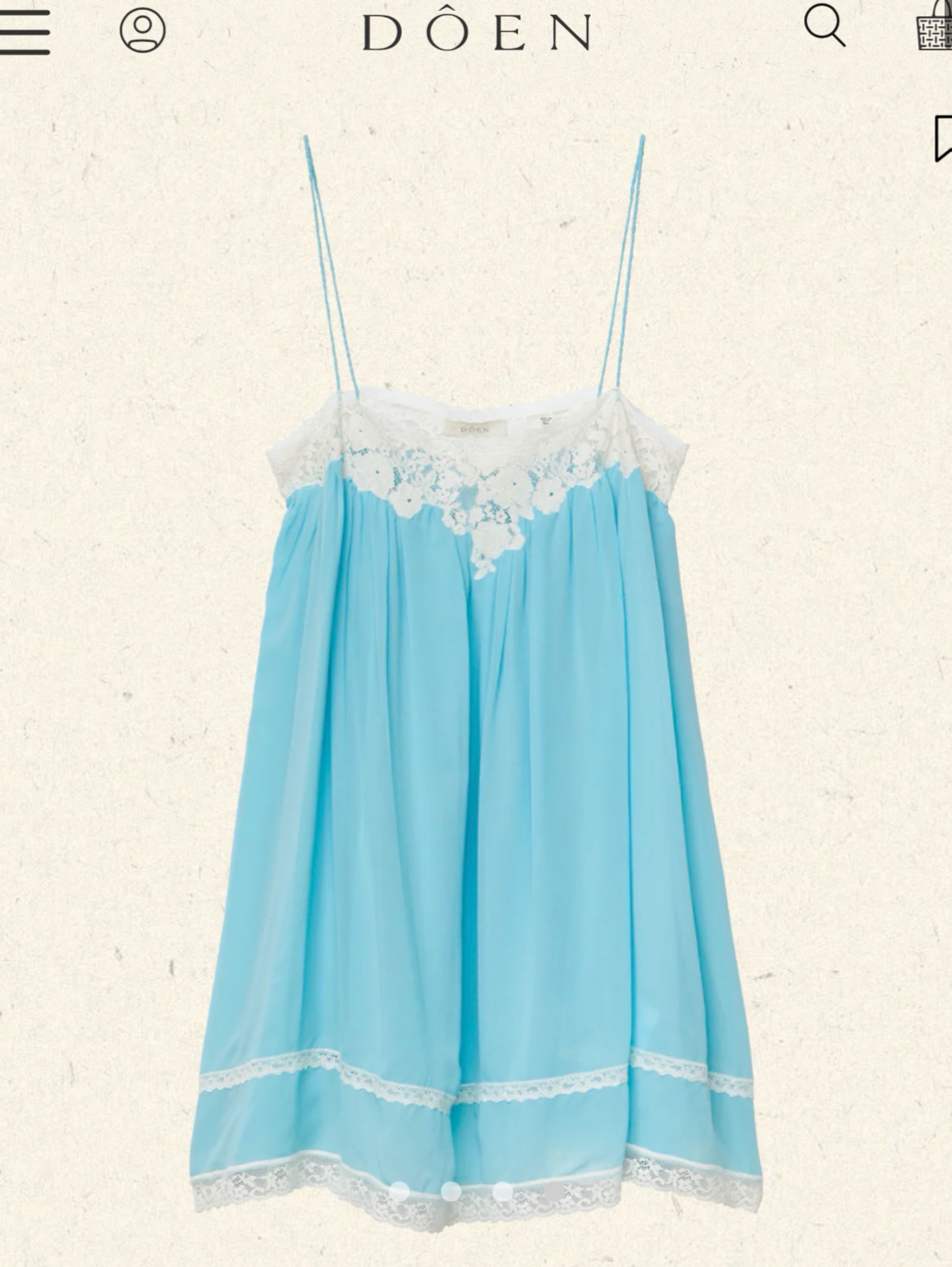 doen blue mini dress Doen Julie Floral-print Organic Cotton-poplin Mini Dress in Blue
