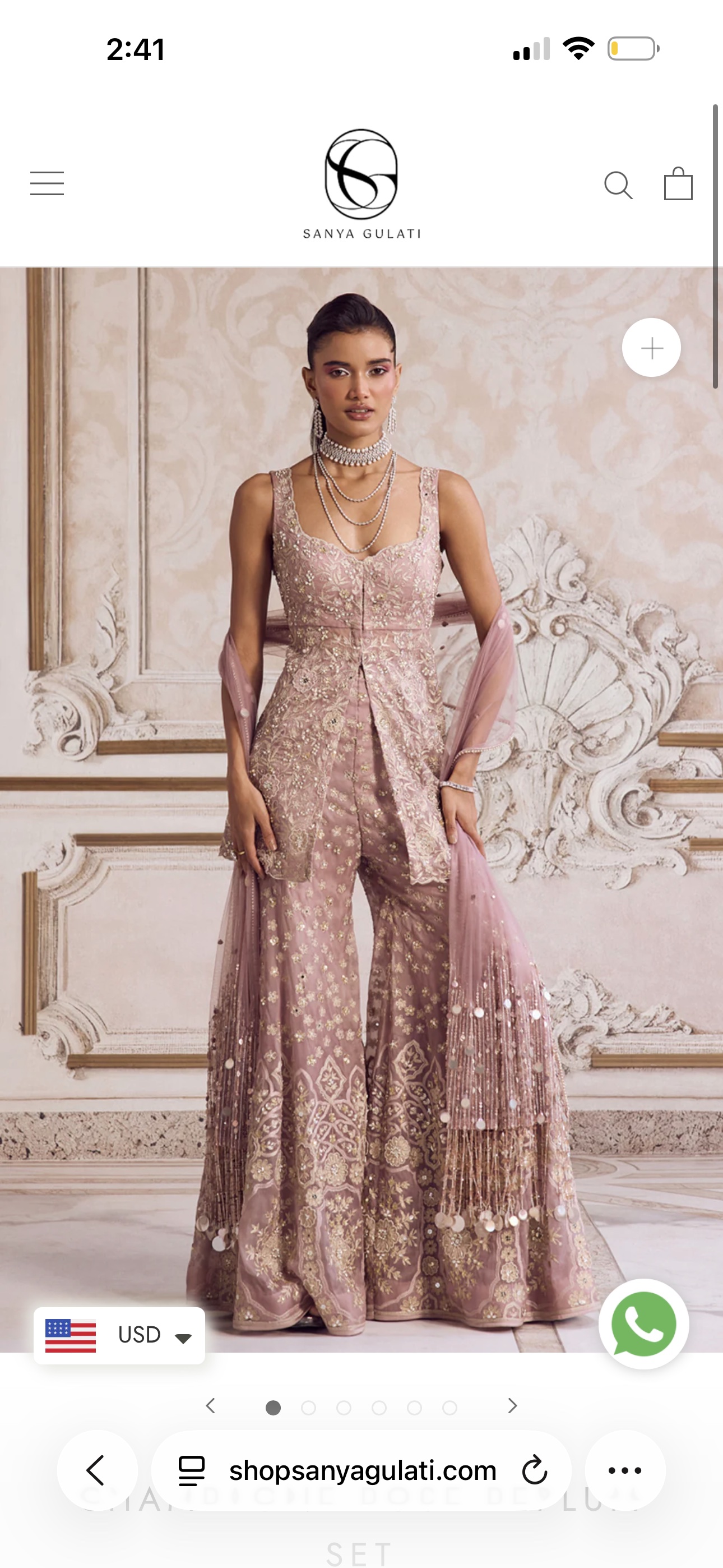 Sanya Gulati Champagne Rose Peplum Set