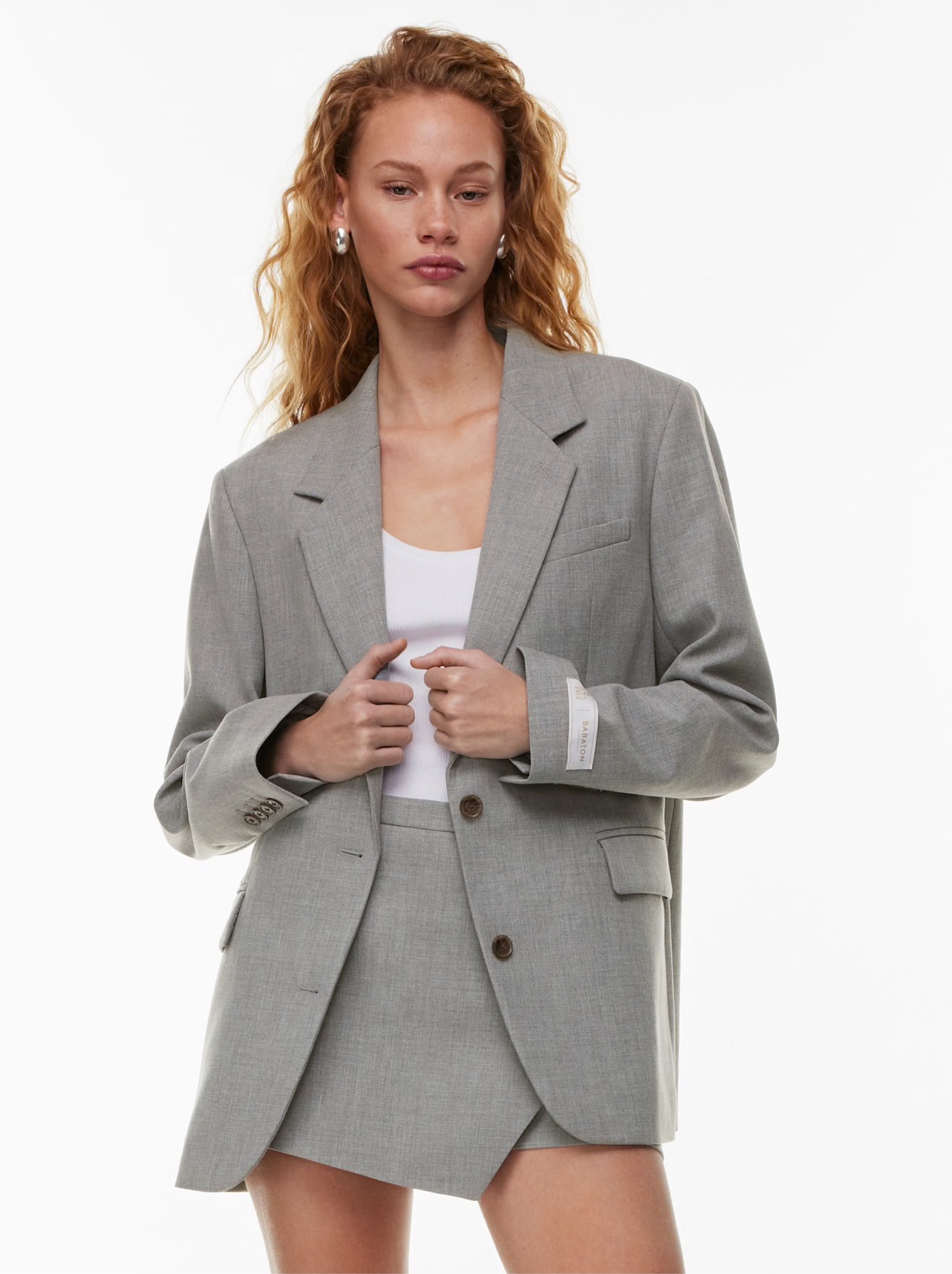 Aritzia agency blazer heather medium grey