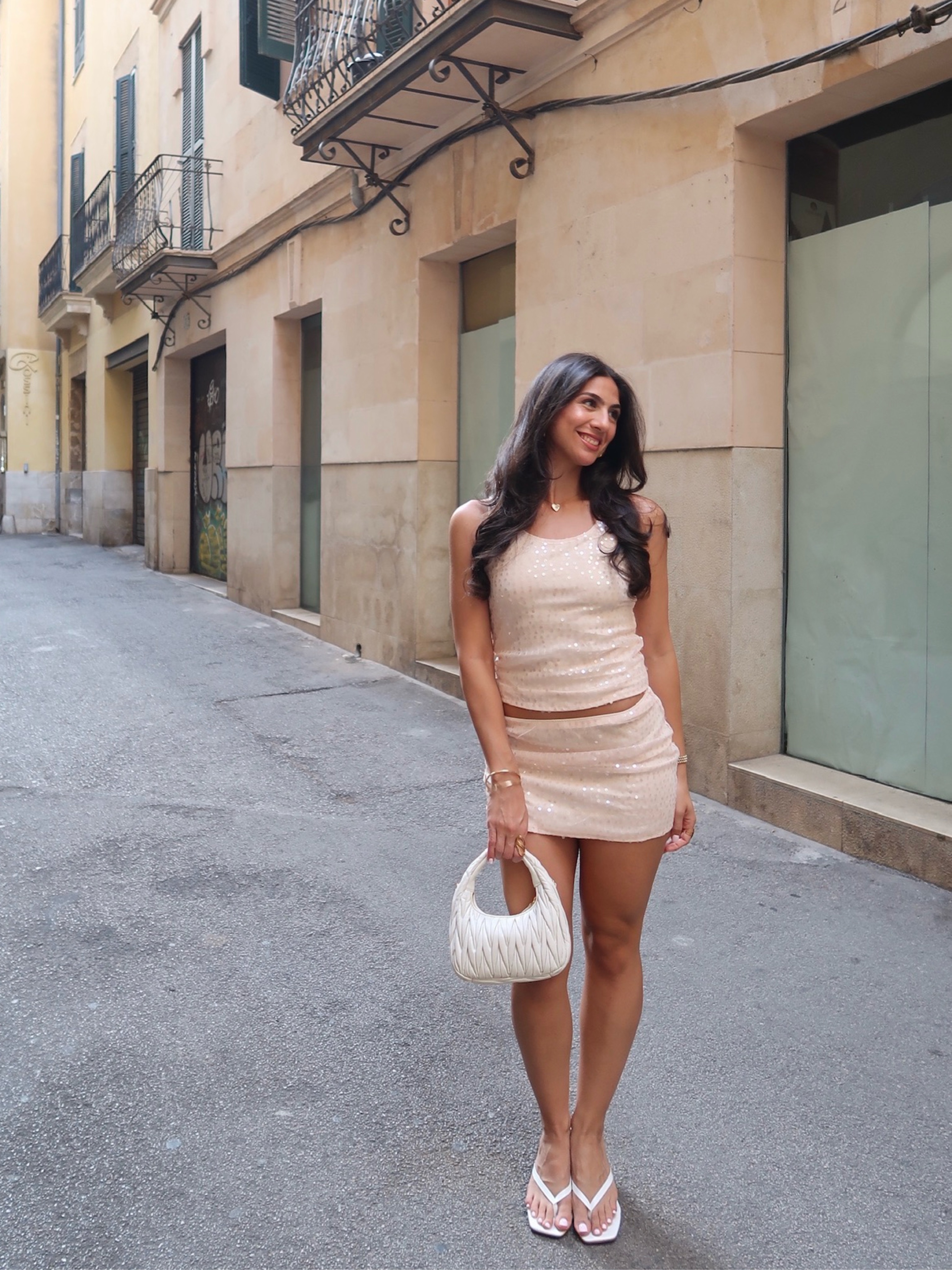 Sequin Skirt Set