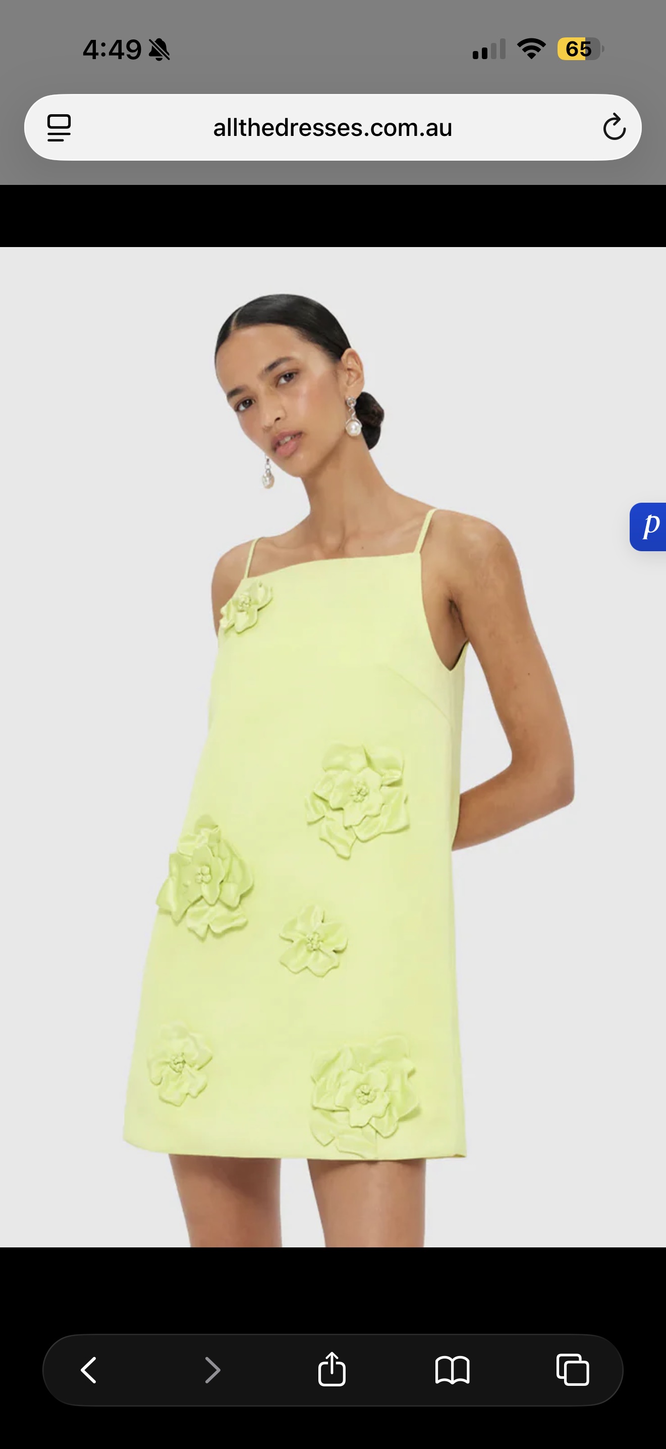 leo lin leia petal mini dress LEO LIN Green Satin Floral Leia Mini Dress