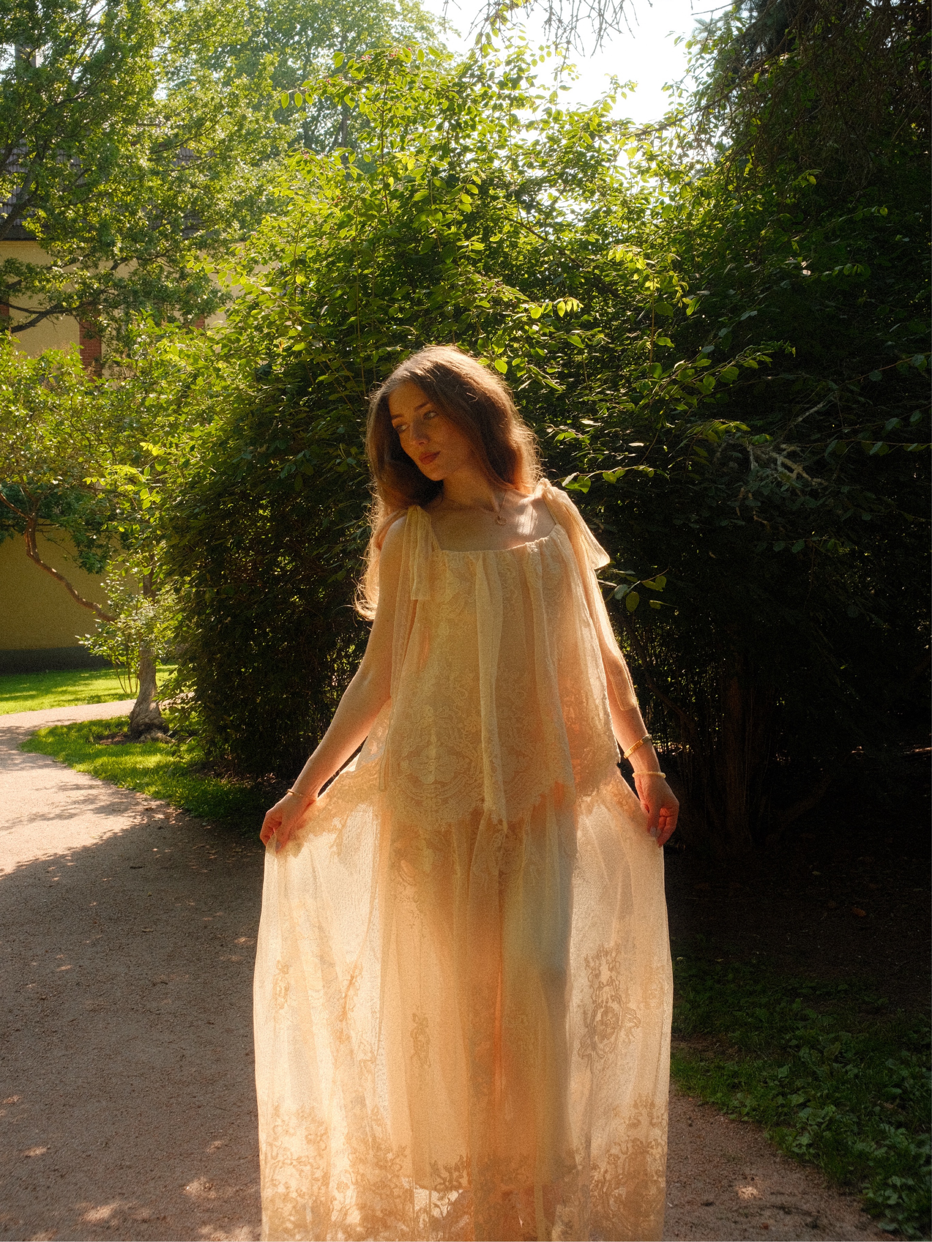 Zimmermann two-tiered lace ivory dress
