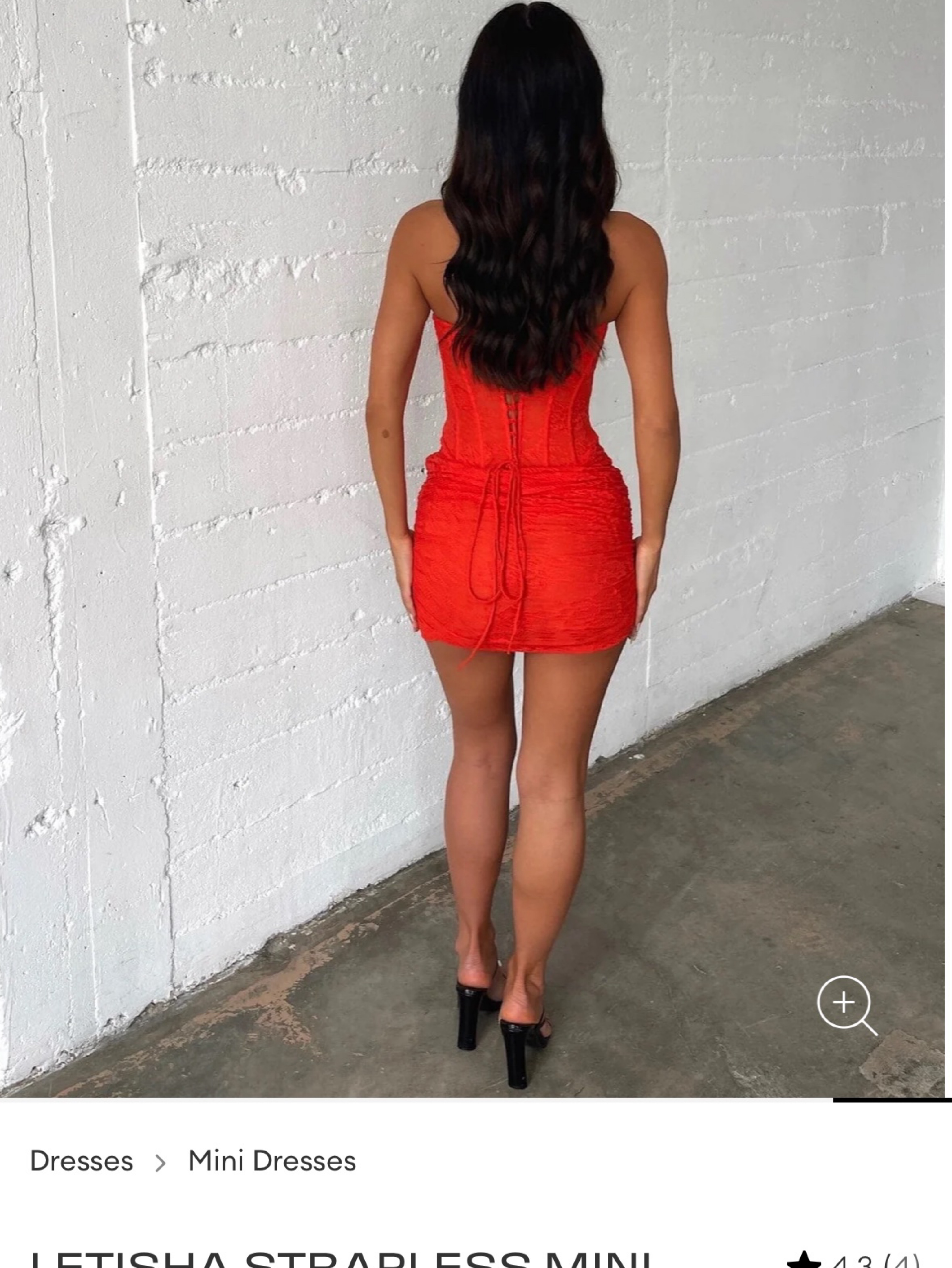 outcast red lace dress Liouy Mini Dress Red