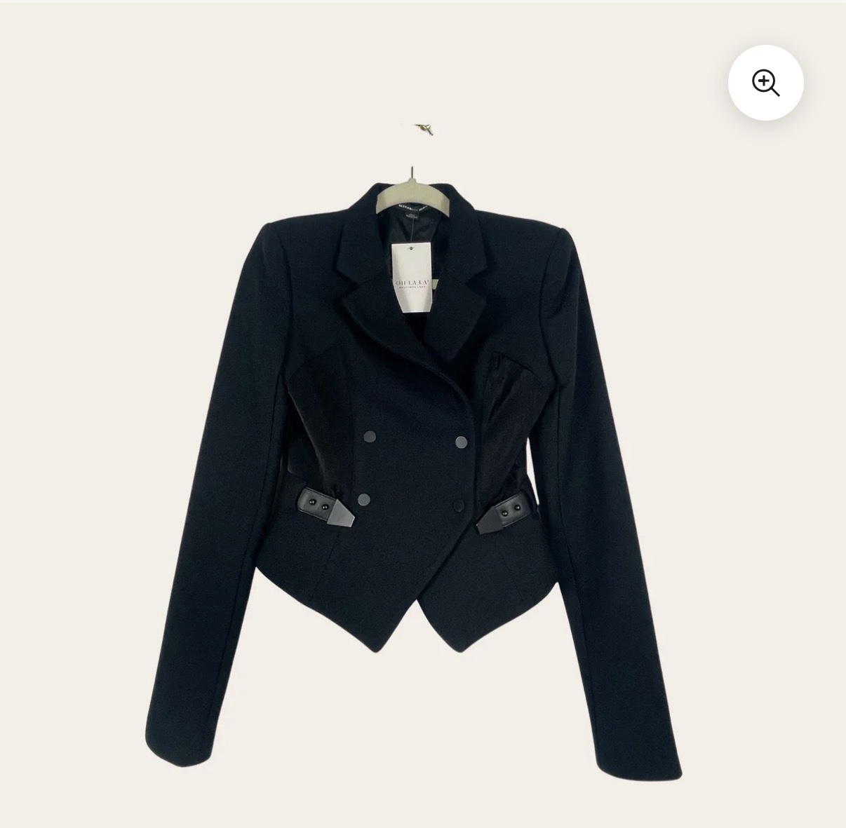 Alexander Wang black tailored cropped blazer