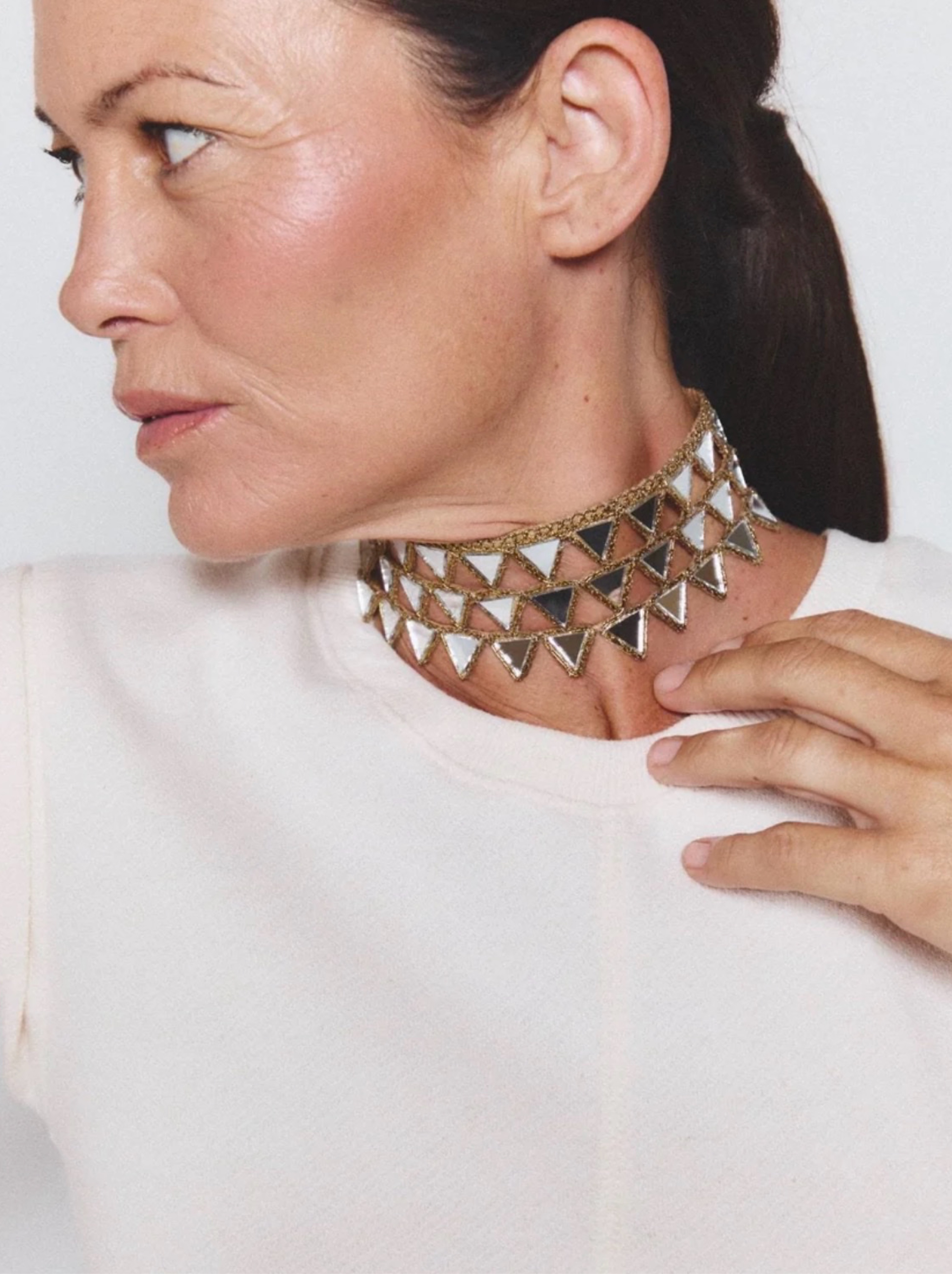 Sach Atelier golden chocker necklace