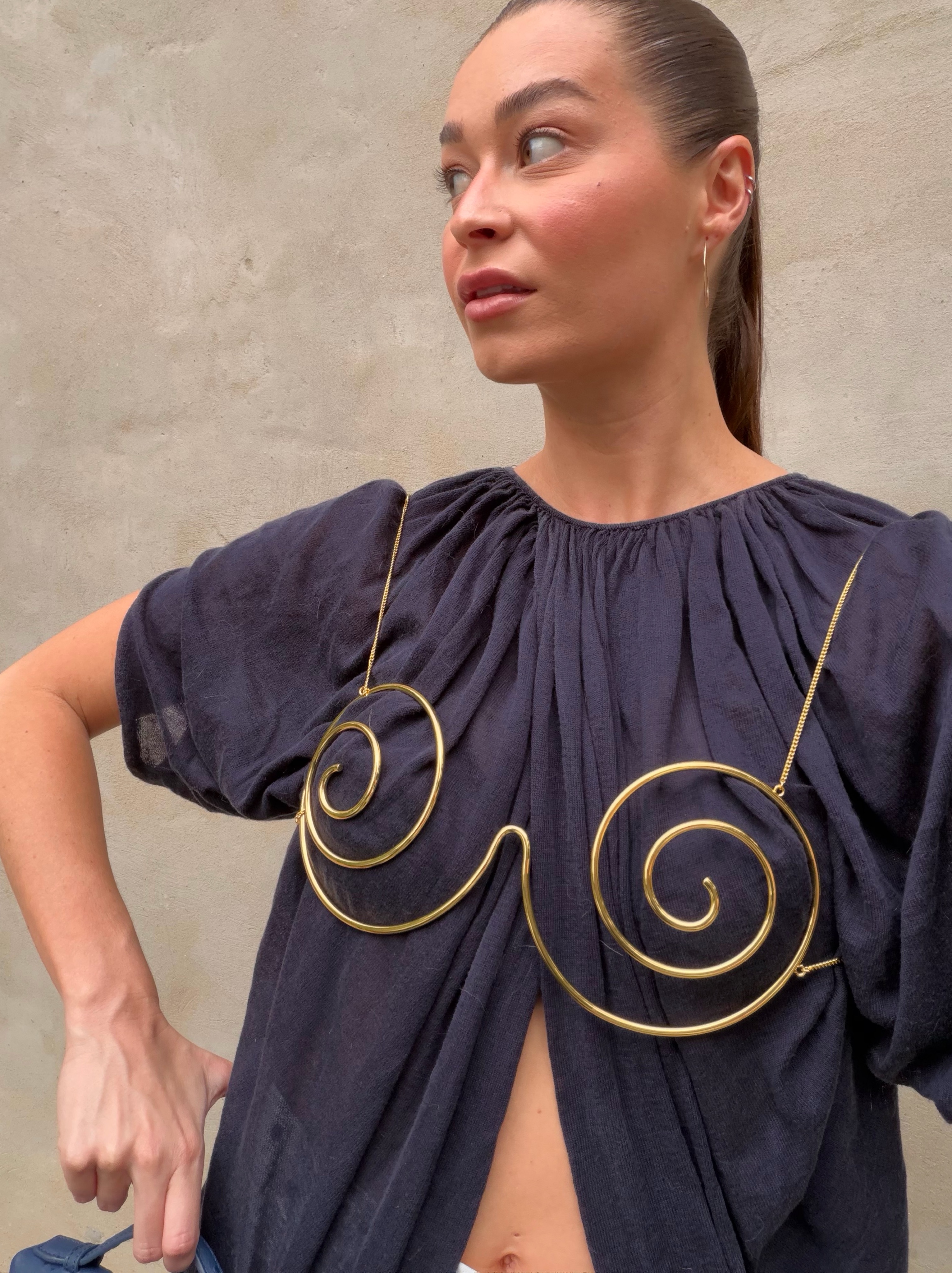 Cult Gaia Gold Spiral Bralette