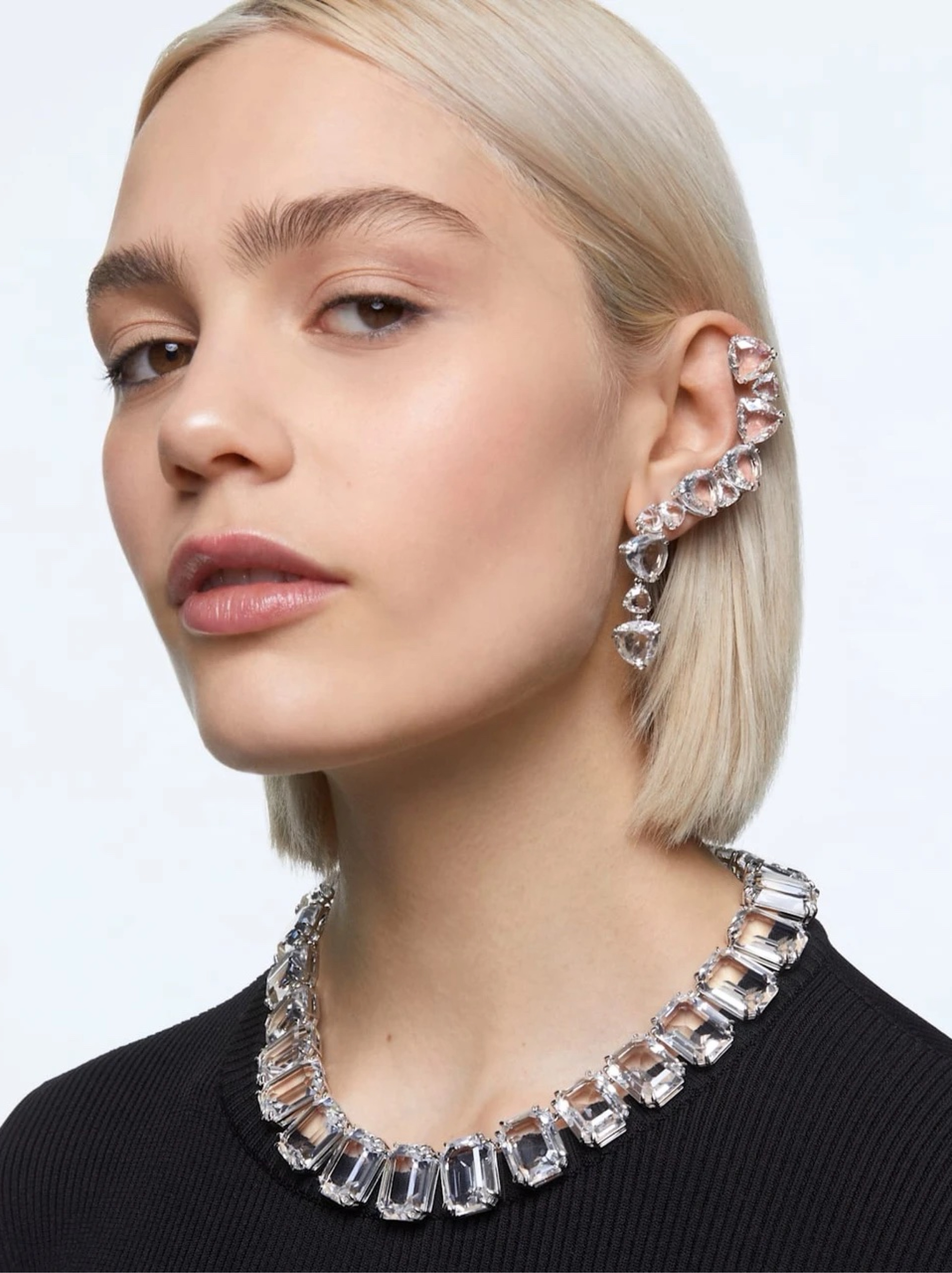 Swarovski Millenia Asymmetrical Ear Cuff Set