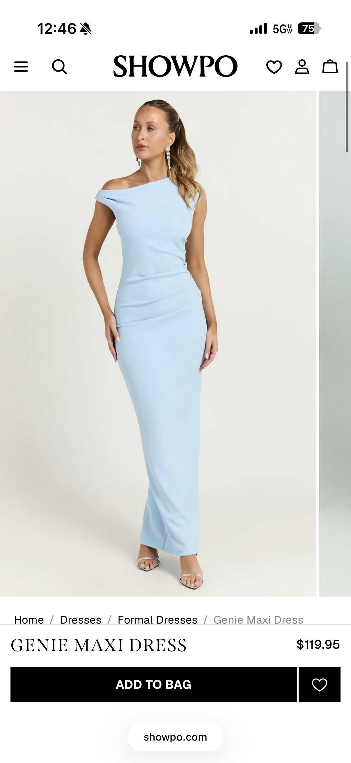 showpo light blue dress More Than This Maxi Dress