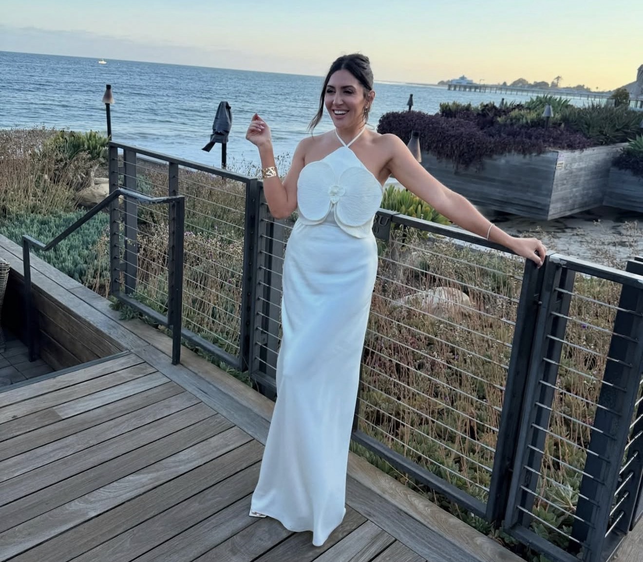 Custom Italy Made White Halter Cutout Maxi Dress by Custom Made - Pickle Custom Italy Made White Halter Cutout Maxi Dress by Custom Made - Pickle