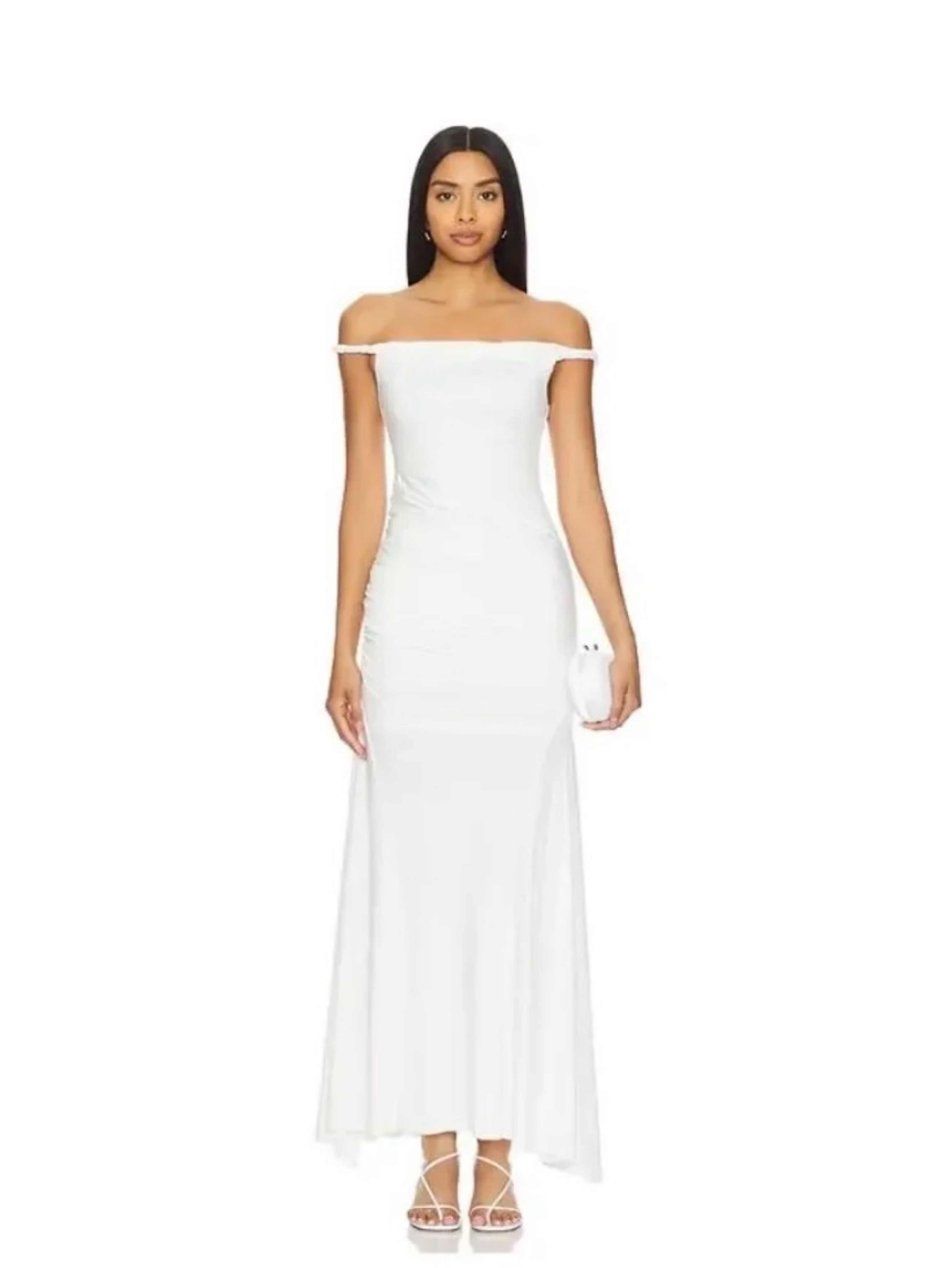 long sleeve maxi dress white Baltic Born Womens Birdie Maxi Dress | White