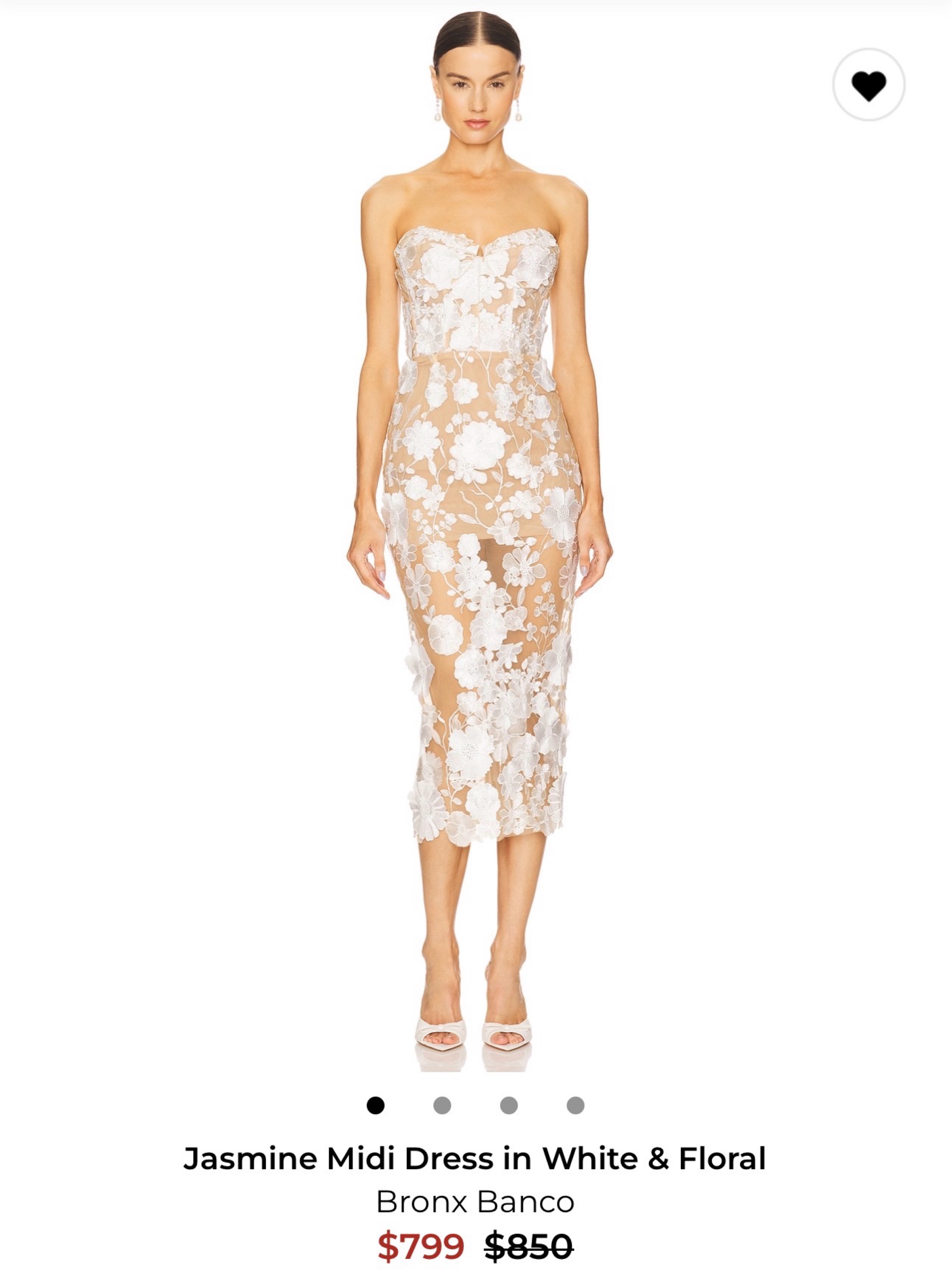 jasmine midi dress bronx and banco Bronx Banco Jasmine Midi Dress - white & floral by Bronx And Banco