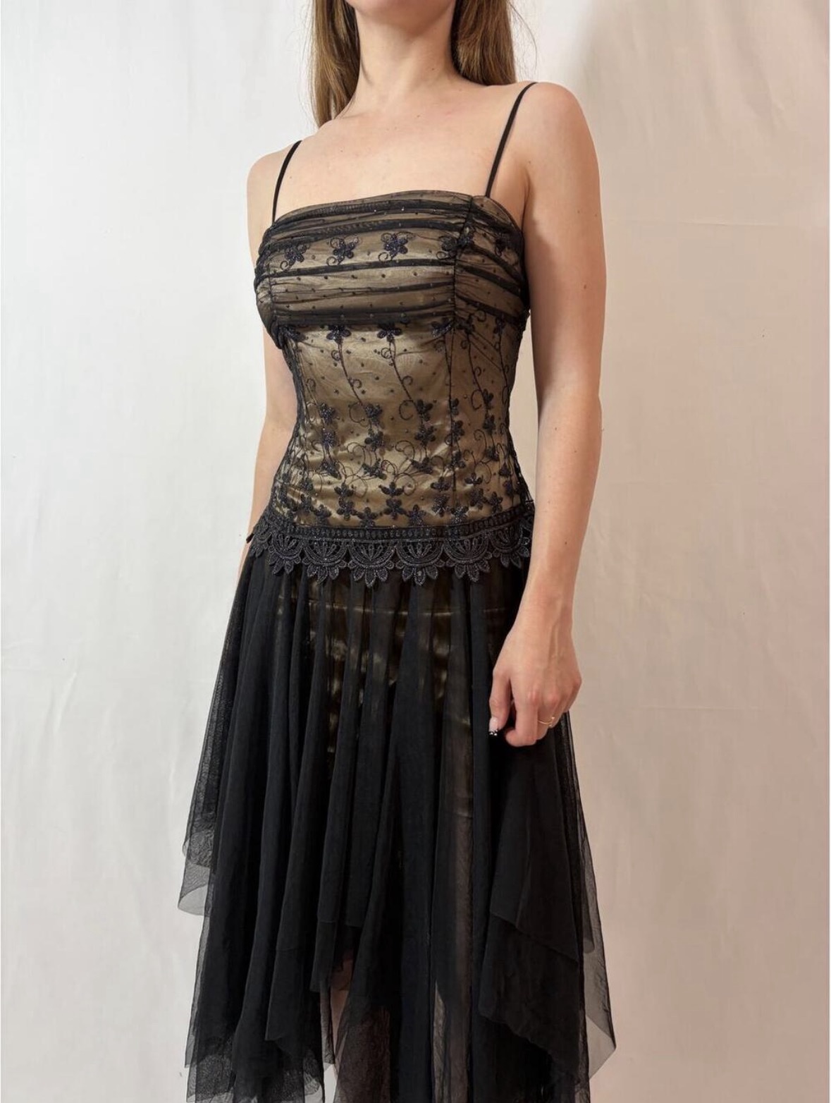 black lace scoop neck dress In The Mood Scoop Neck Lace A-Line Mini Dress