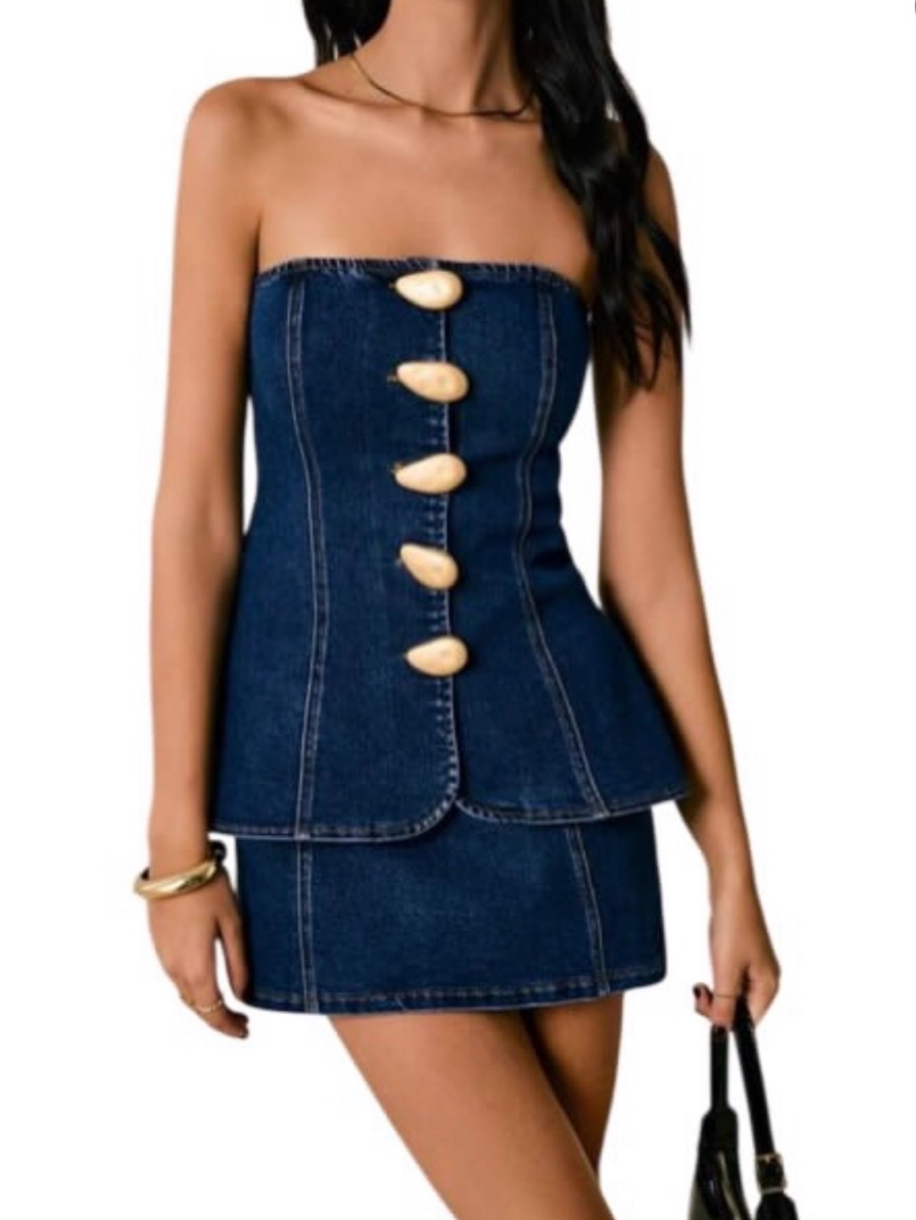 Denim Skirt set