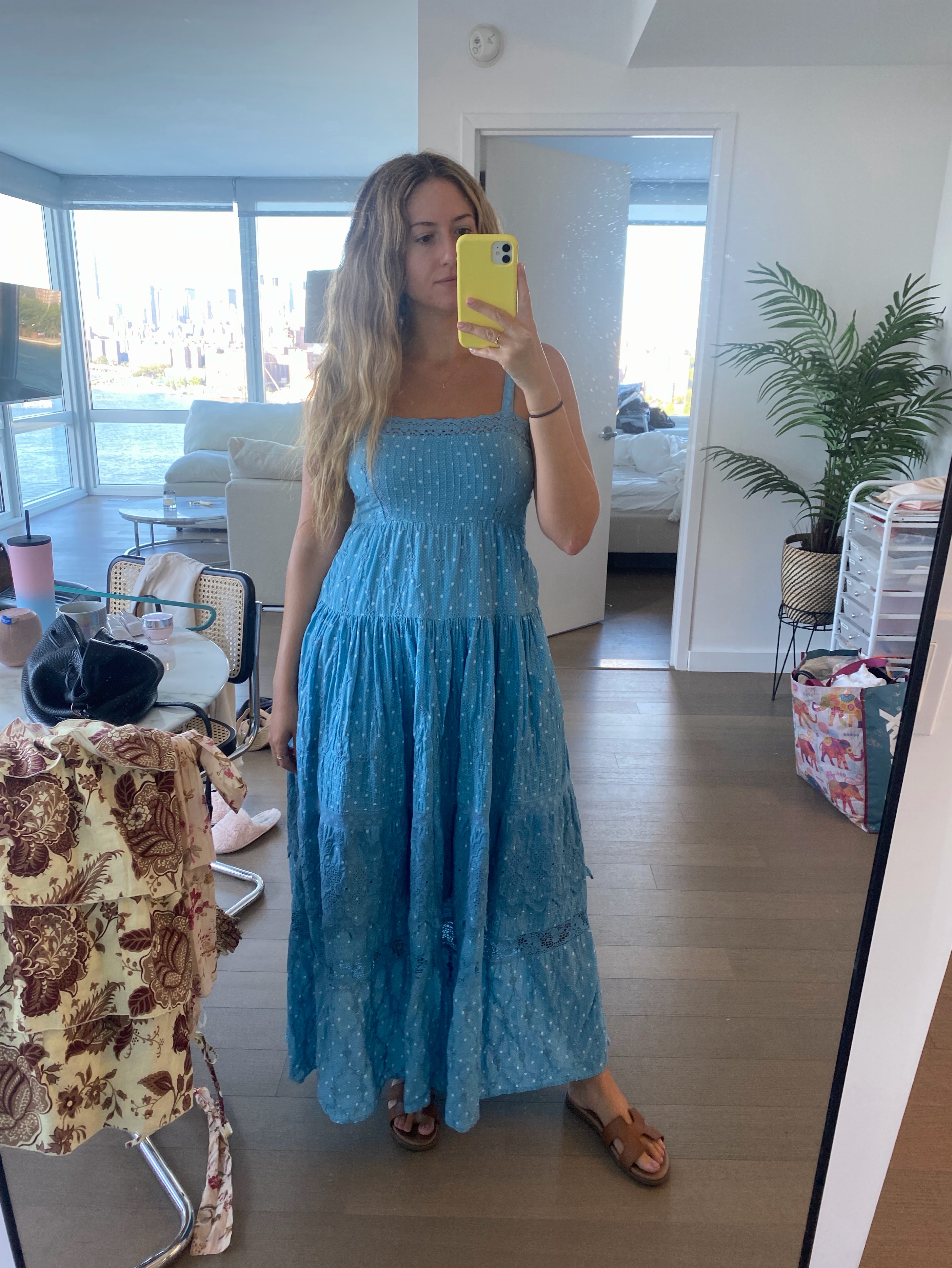 bohemian dress blue Ember Silk-Blend Maxi in Coast Multi Paisley B253063 Enchanting Stretch Velvet vacation maxi Bust 32 Color:Other Color