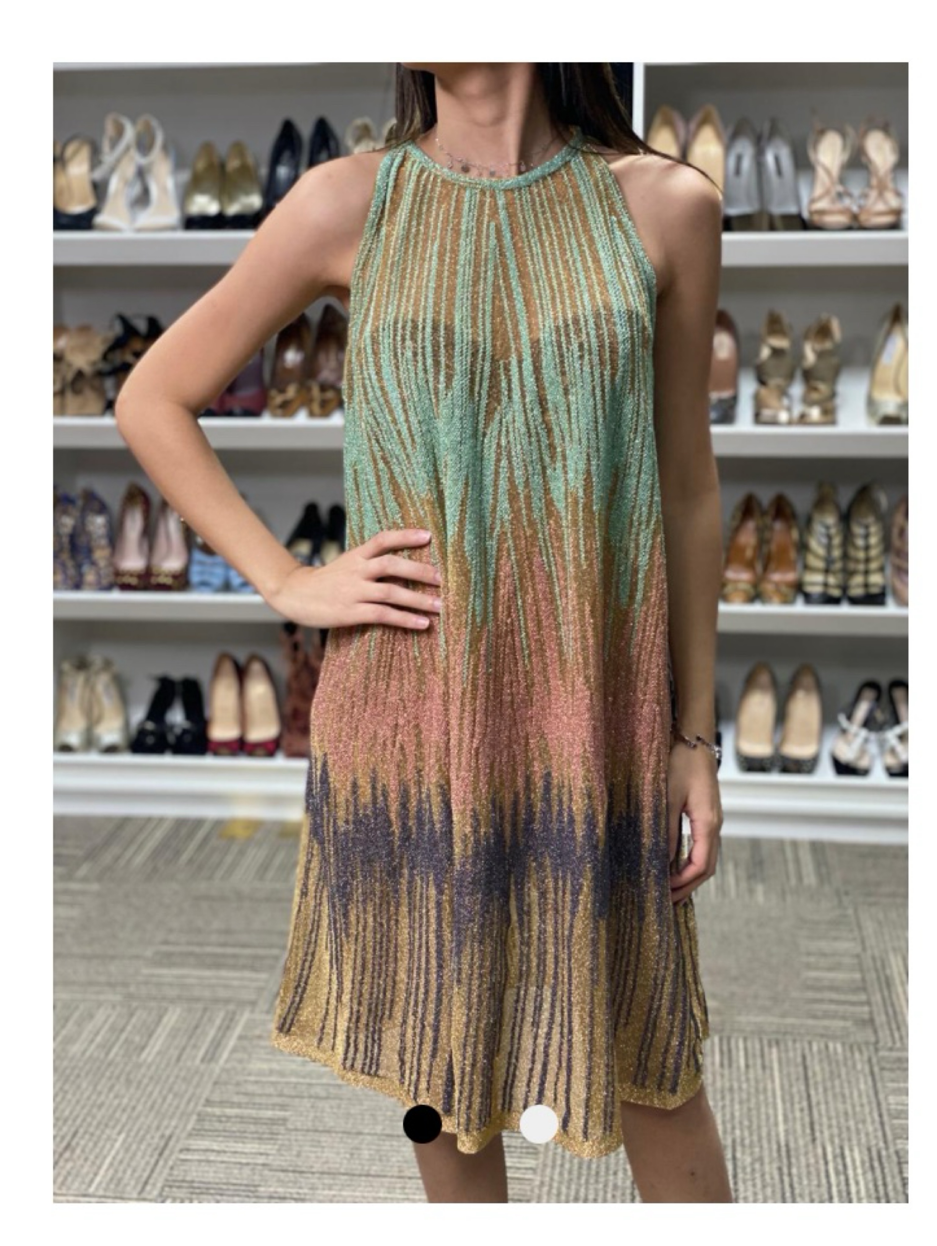 Missoni Gold Metallic Ombre mini Dress by Missoni