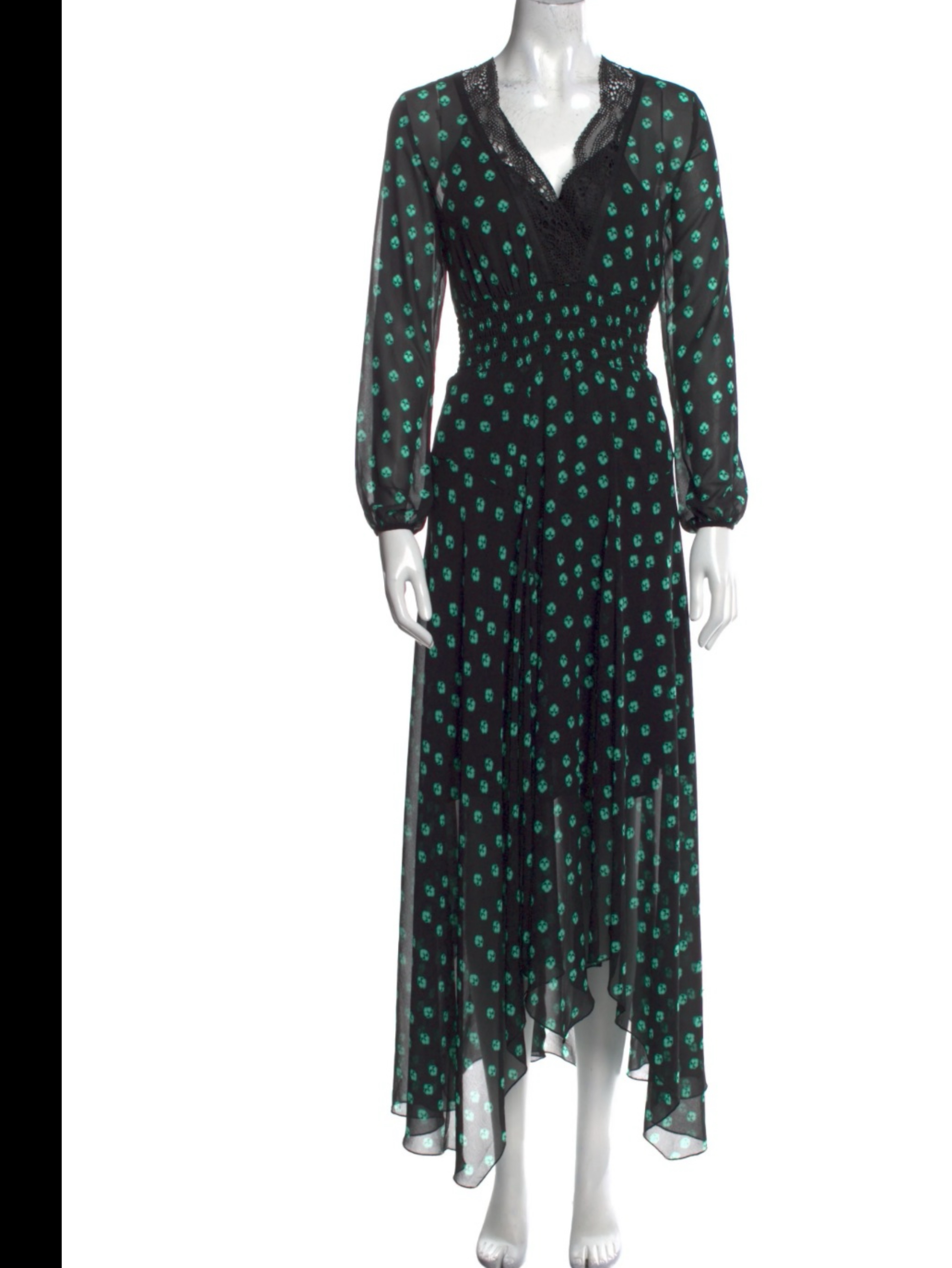 maje green midi dress Maje Women's Long Asymmetric Dress - Green
