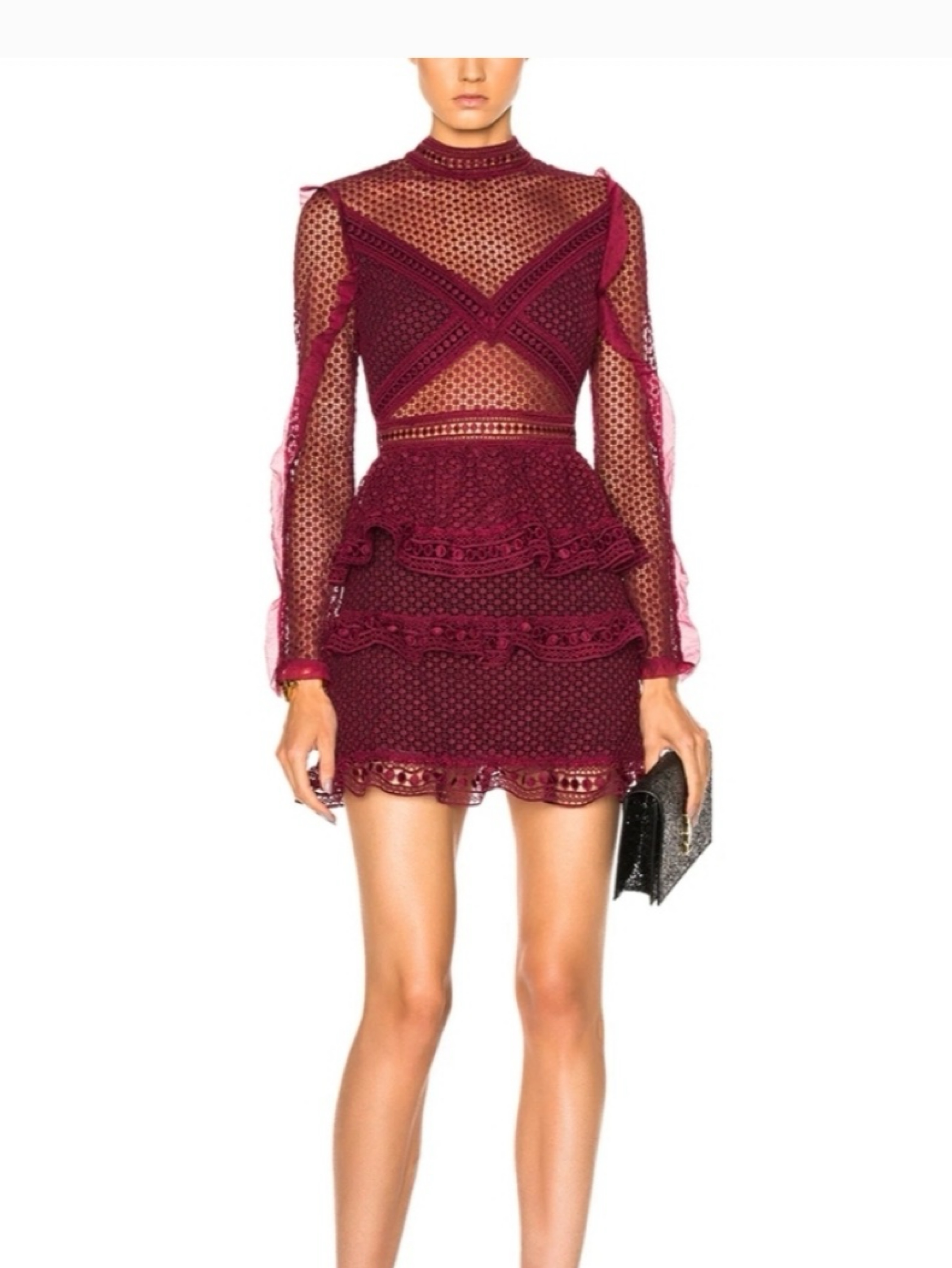 self portrait lace frill mini dress Self Portrait Lace Frill Mini Dress by Self Portrait