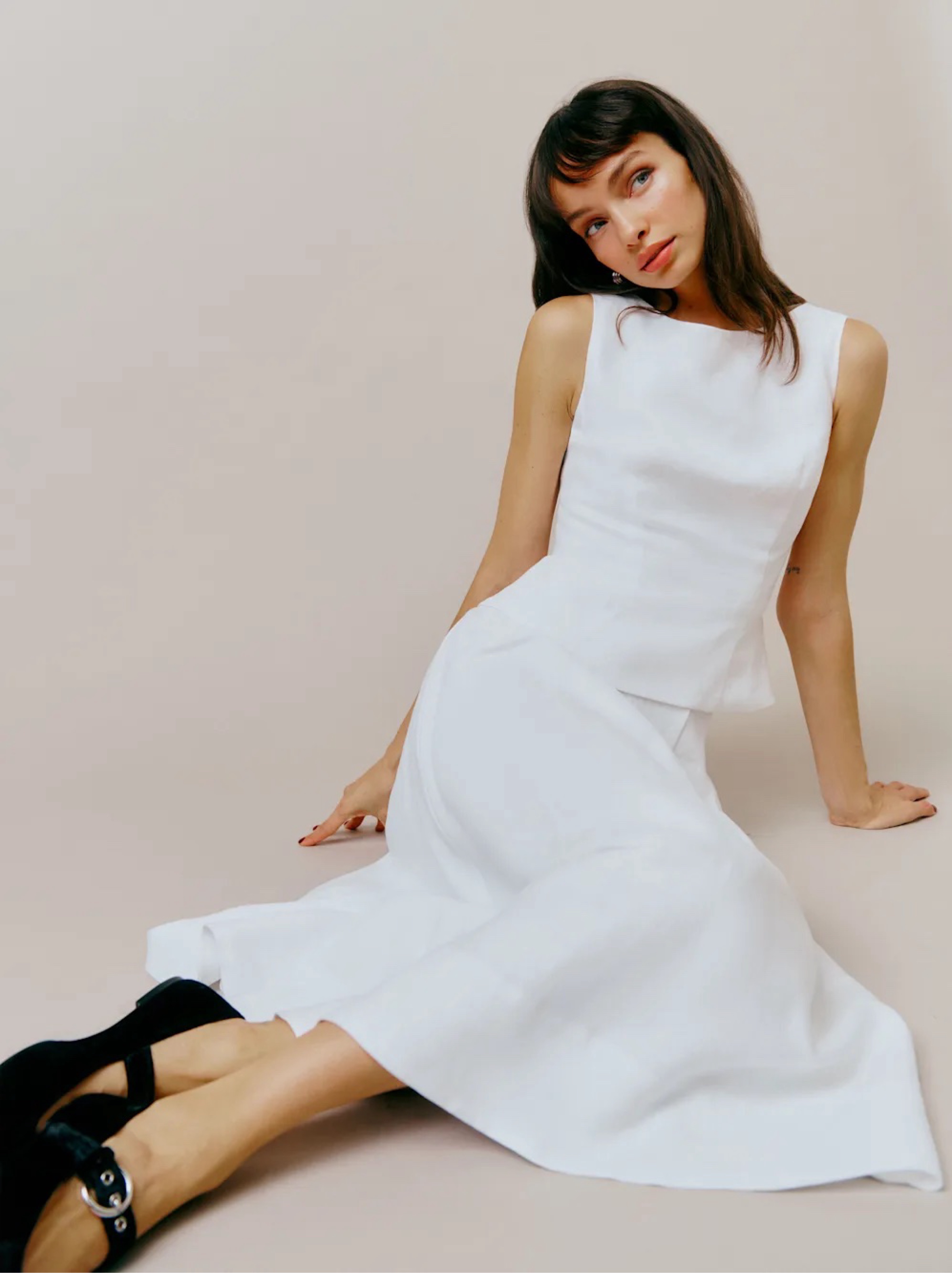 white maxi dress with cape Modest this formal piece is Clio peppiatt edie embellished link-lisette-ruffle-halter-neck-gown Cushioning:No Cushion