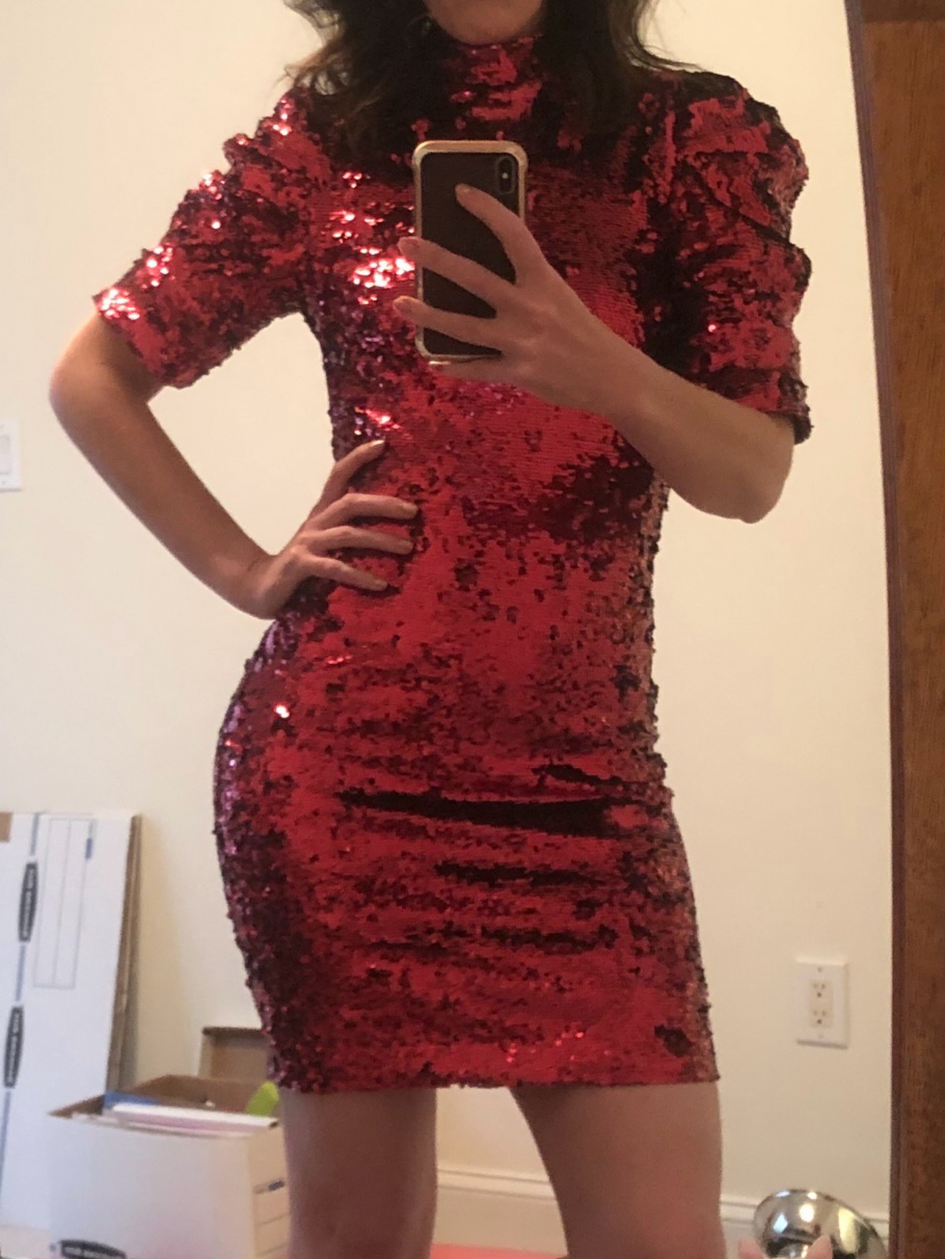 alice and olivia red sequin dress NWT Alice + Olivia red Brenna dress 6