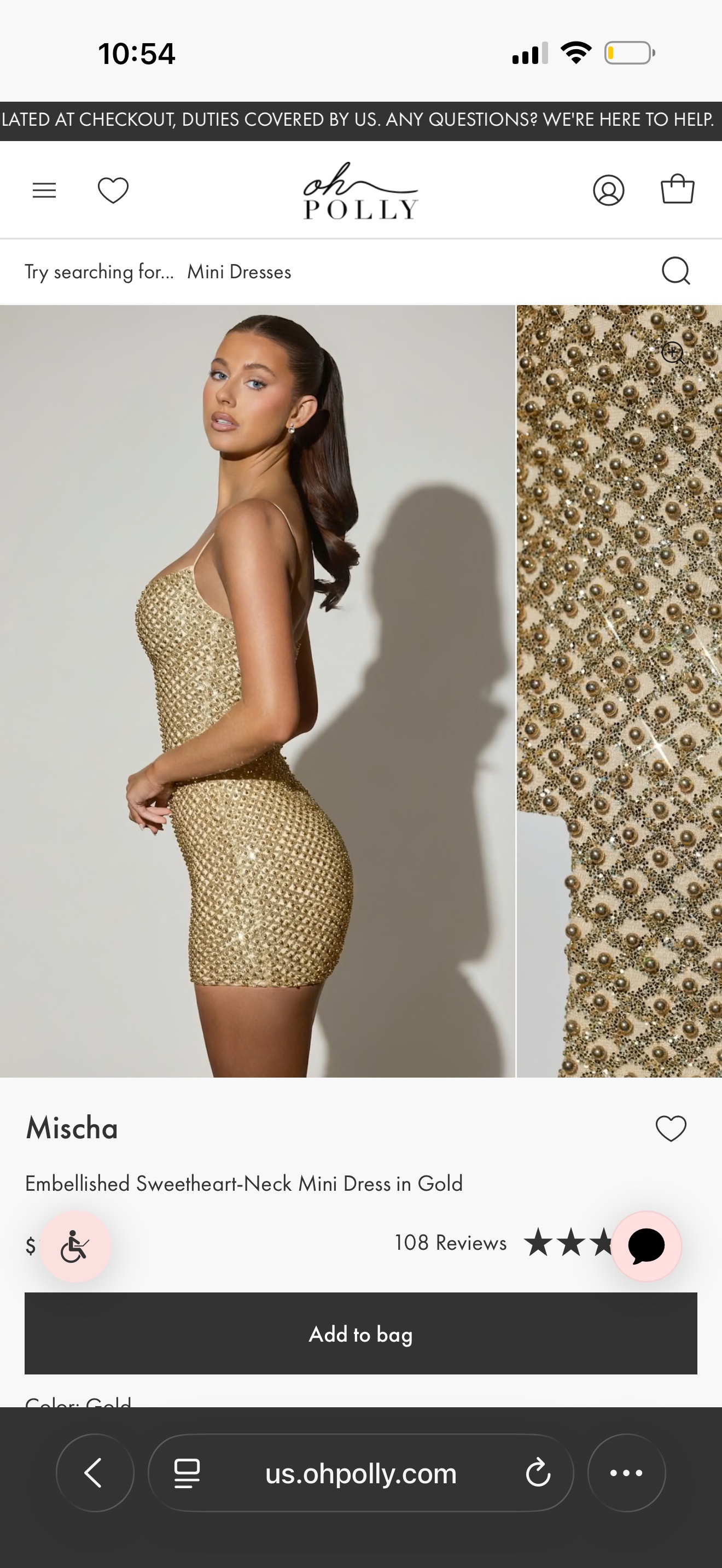 Oh Polly embellished gold mini dress by Oh Polly - Pickle Oh Polly embellished gold mini dress by Oh Polly - Pickle