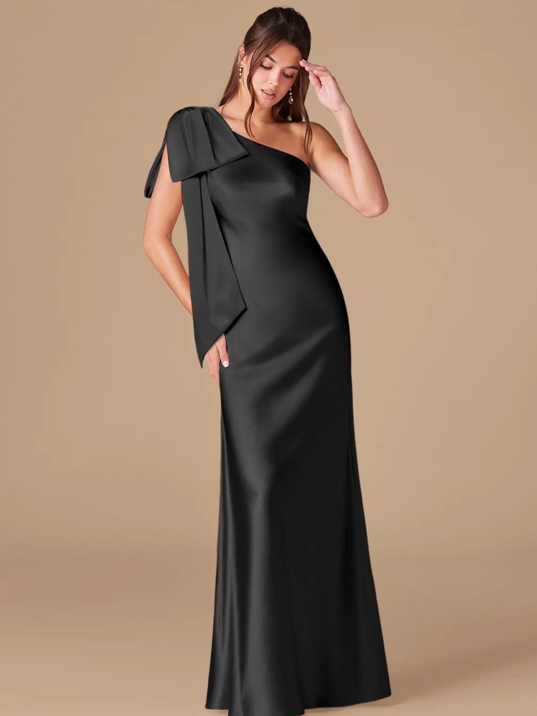 black metallic satin bridesmaid dress Azazie Capri by AZAZIE Discover the look today BRNO3 Burberry Kelsy House Check Color:Golden