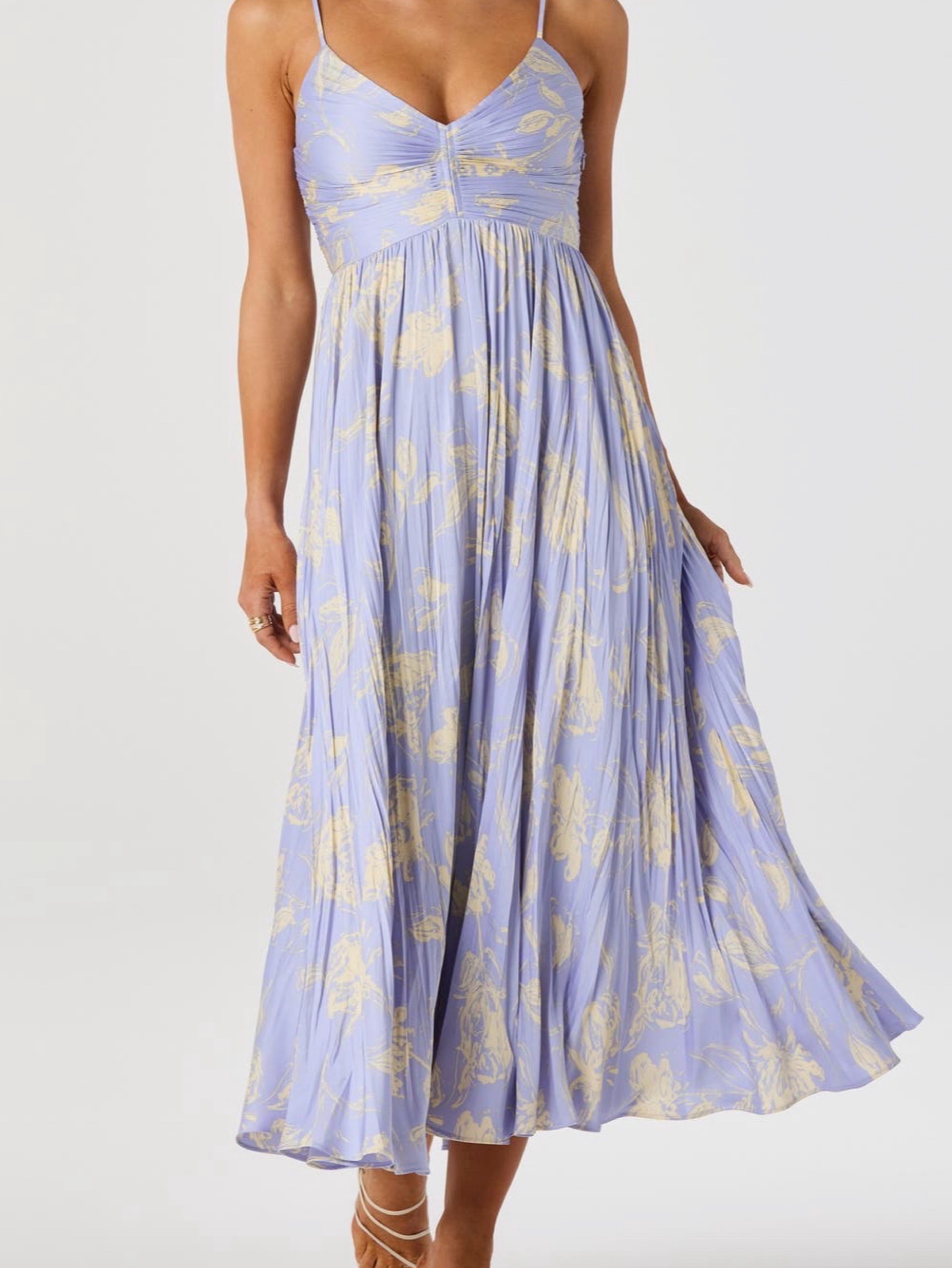 astr the label maeve midi dress Astro The Label Maeve Pleated Midi Dress