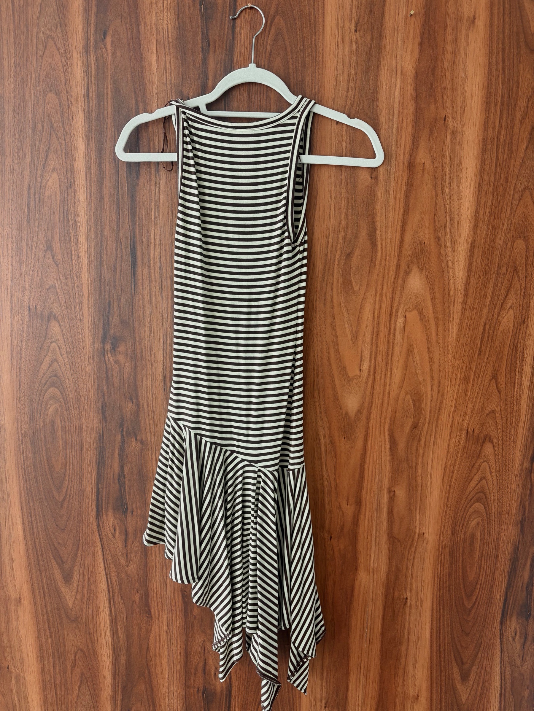 zara asymmetric striped dress midi by Zara Color:Spa