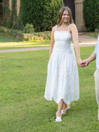 Farm Rio Off White Richilieu Eyelet Midi Dress by Farm Rio | Pickle