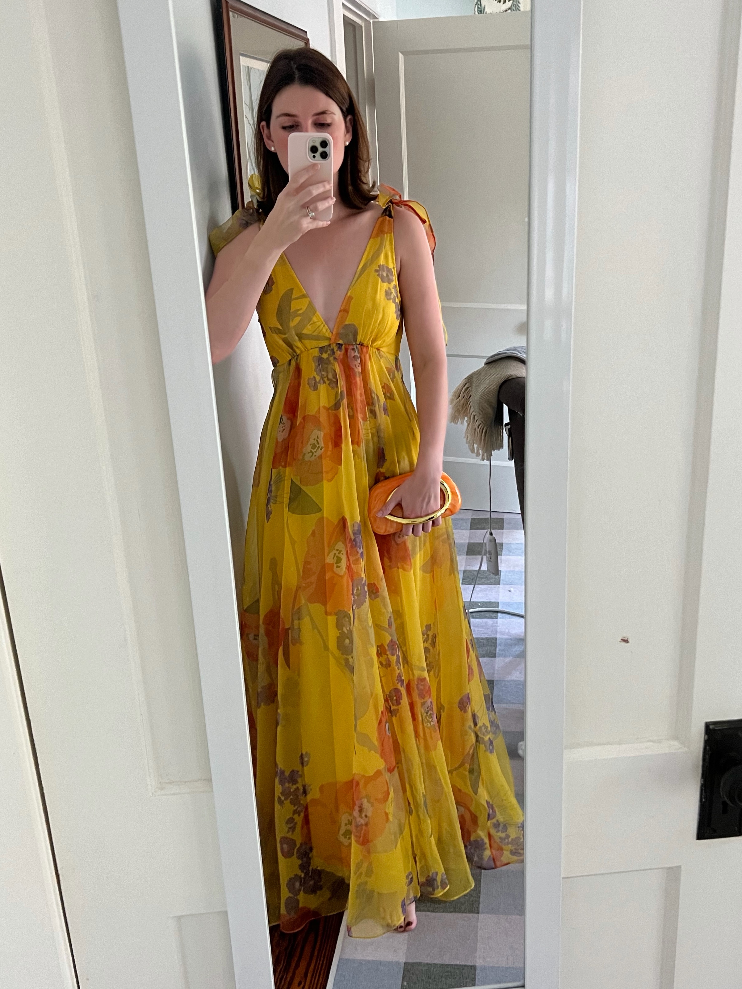 staud organza maxi dress Staud Women's Gustav Dress - Gray - Size L
