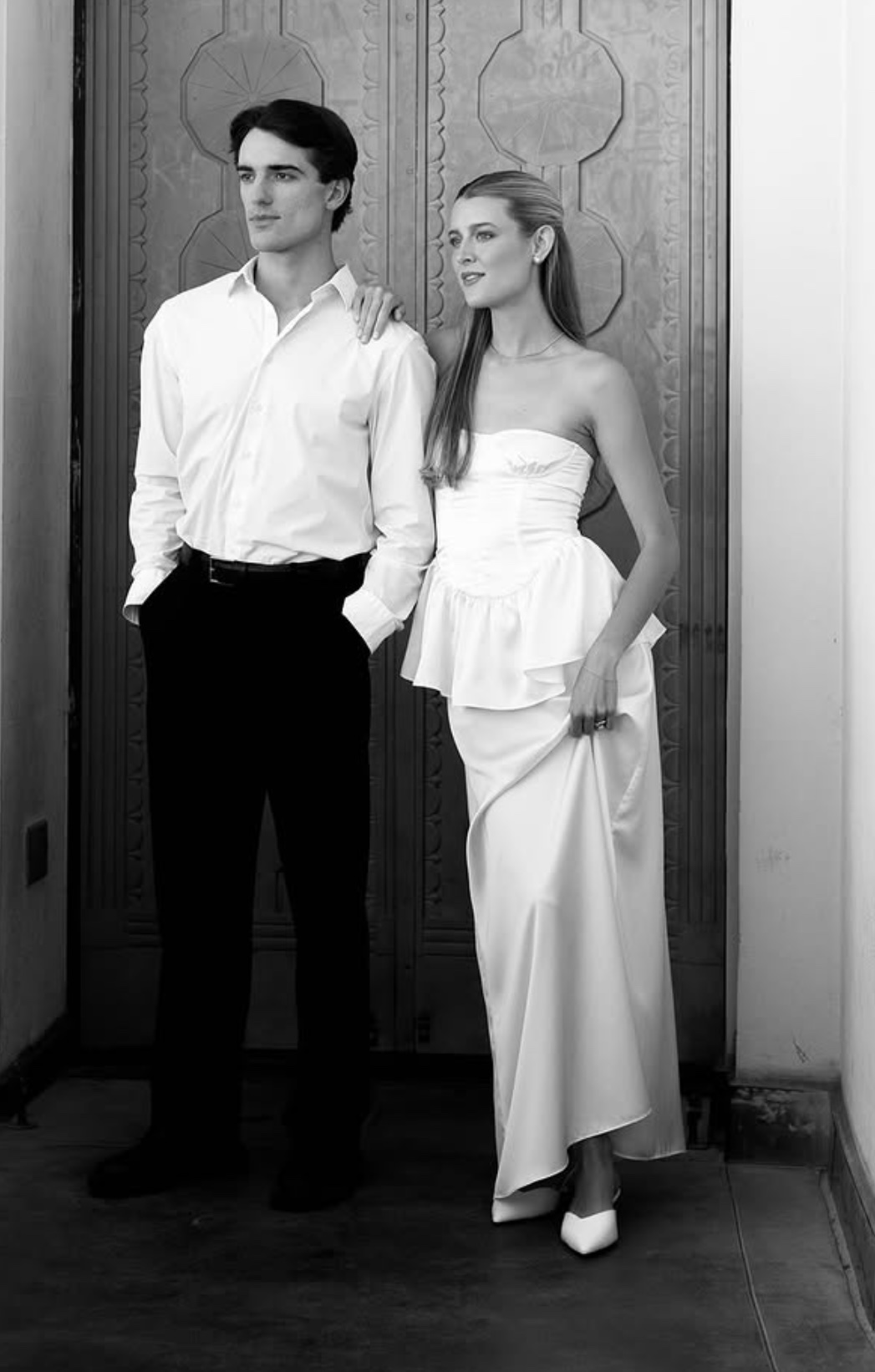 White Corset Peplum Maxi Dress by WeWoreWhat - Pickle White Corset Peplum Maxi Dress by WeWoreWhat - Pickle