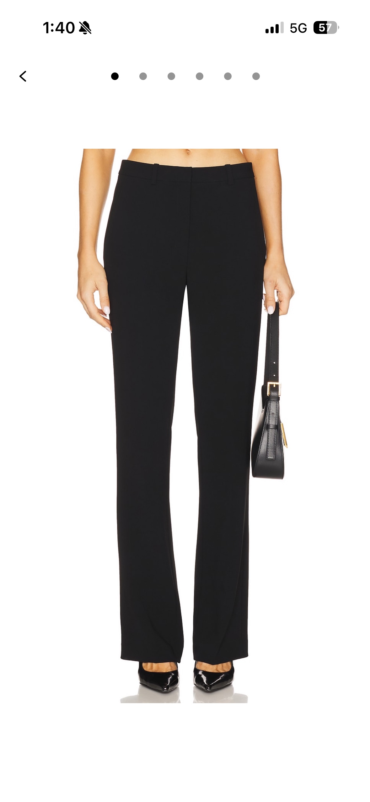 Independent designer Theory slim full length trouser available to rent