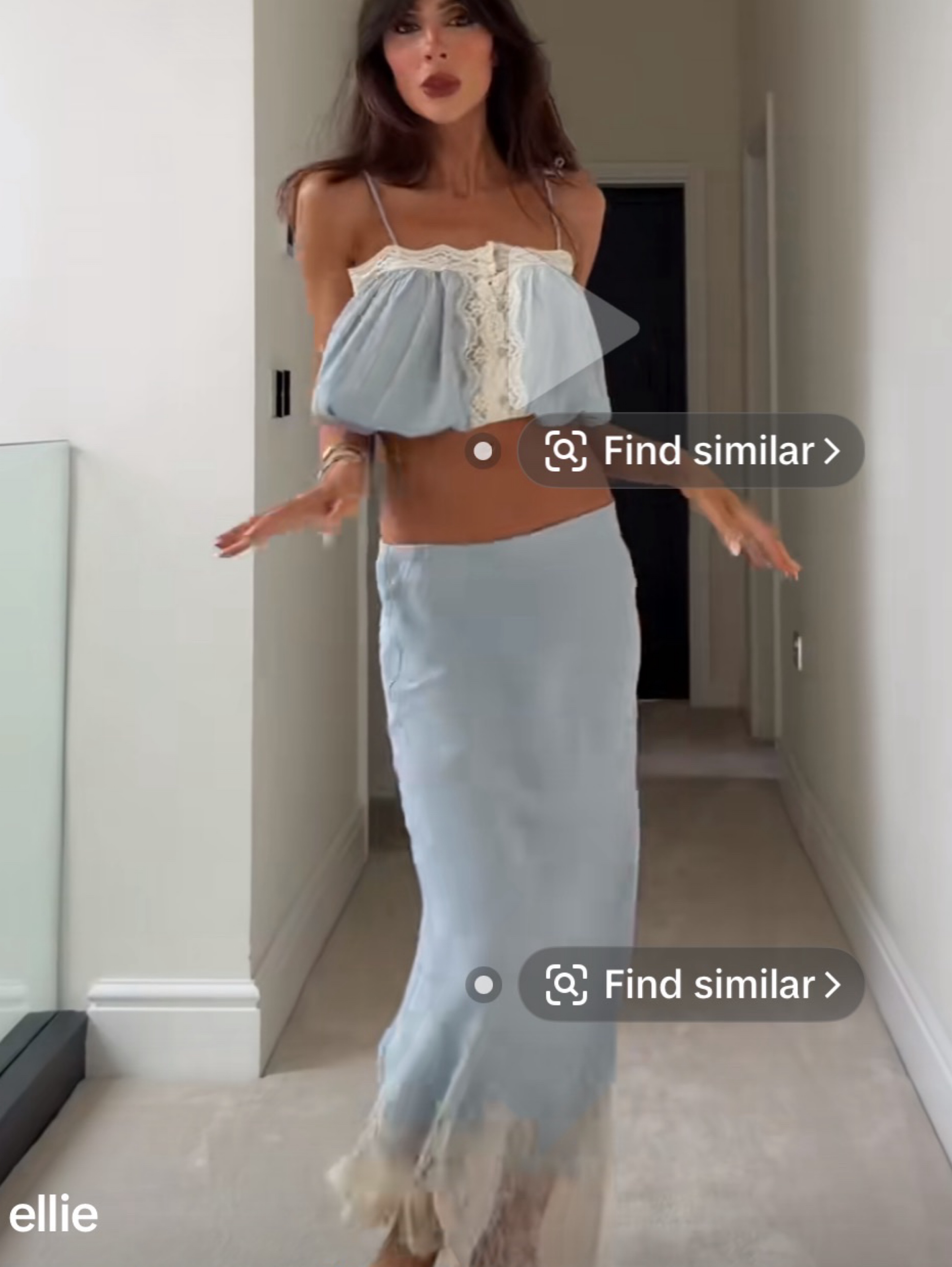 Zimmermann H&M x zimmermann blue lace skirt set XS available to rent