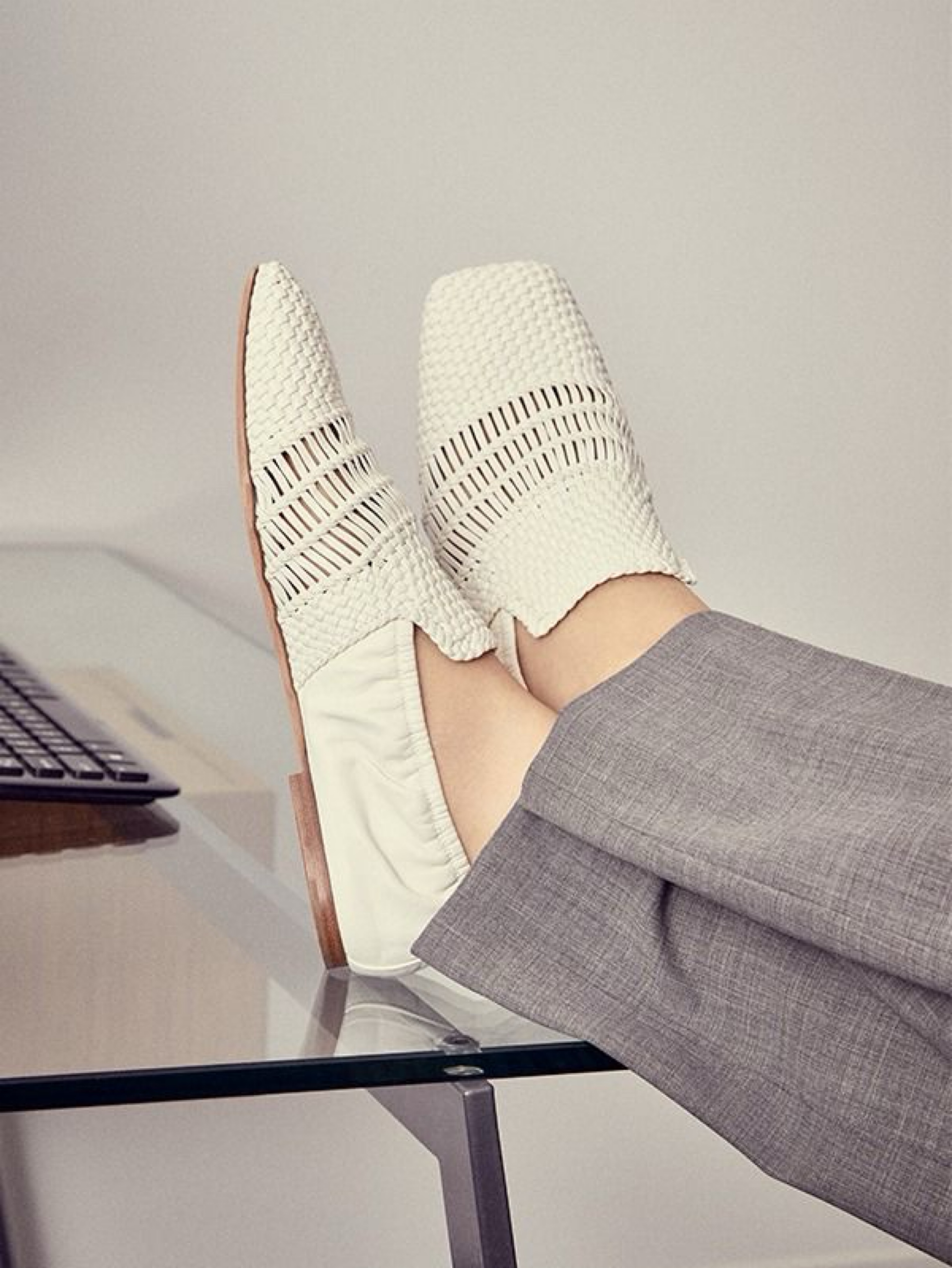 Independent designer Celine woven leather loafers available to rent