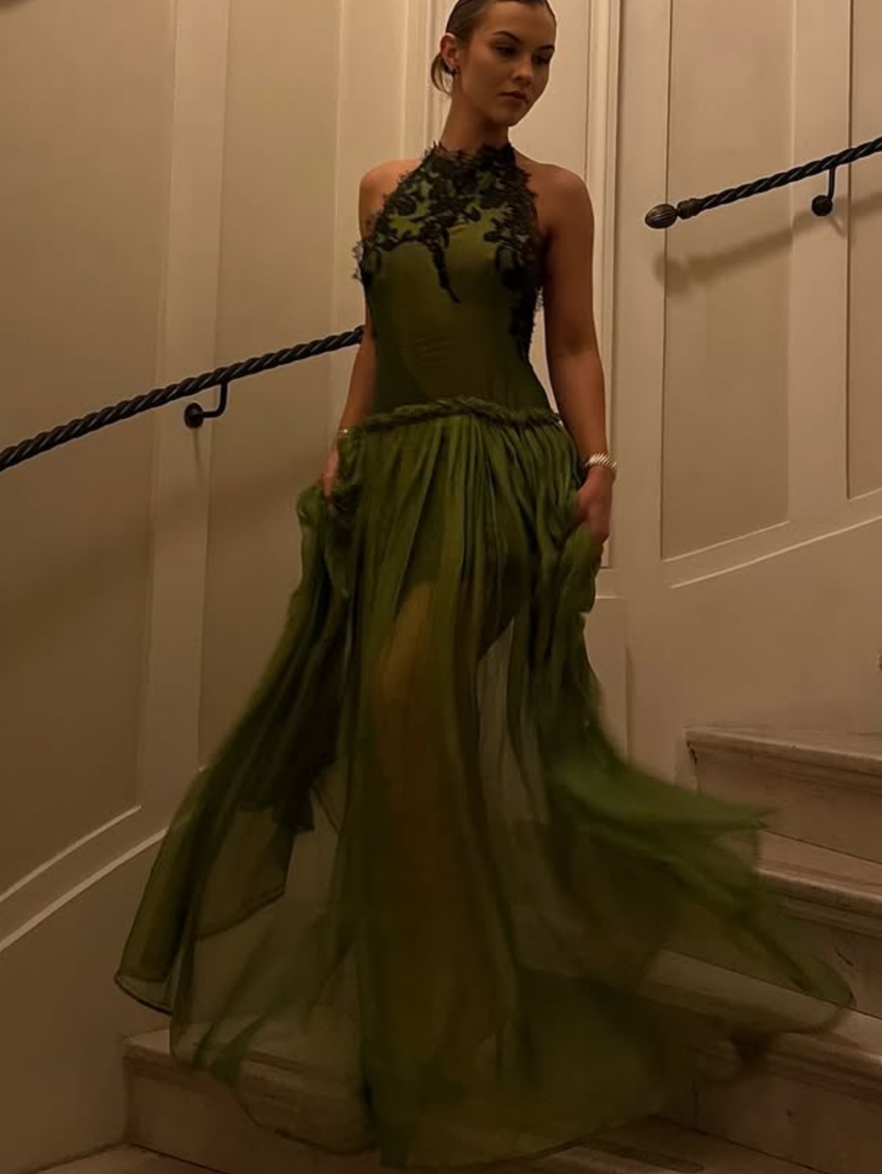 Torlowei Torlowei - Ewoma dress - Jenna Ortega Marrakech film festival green dress available to rent