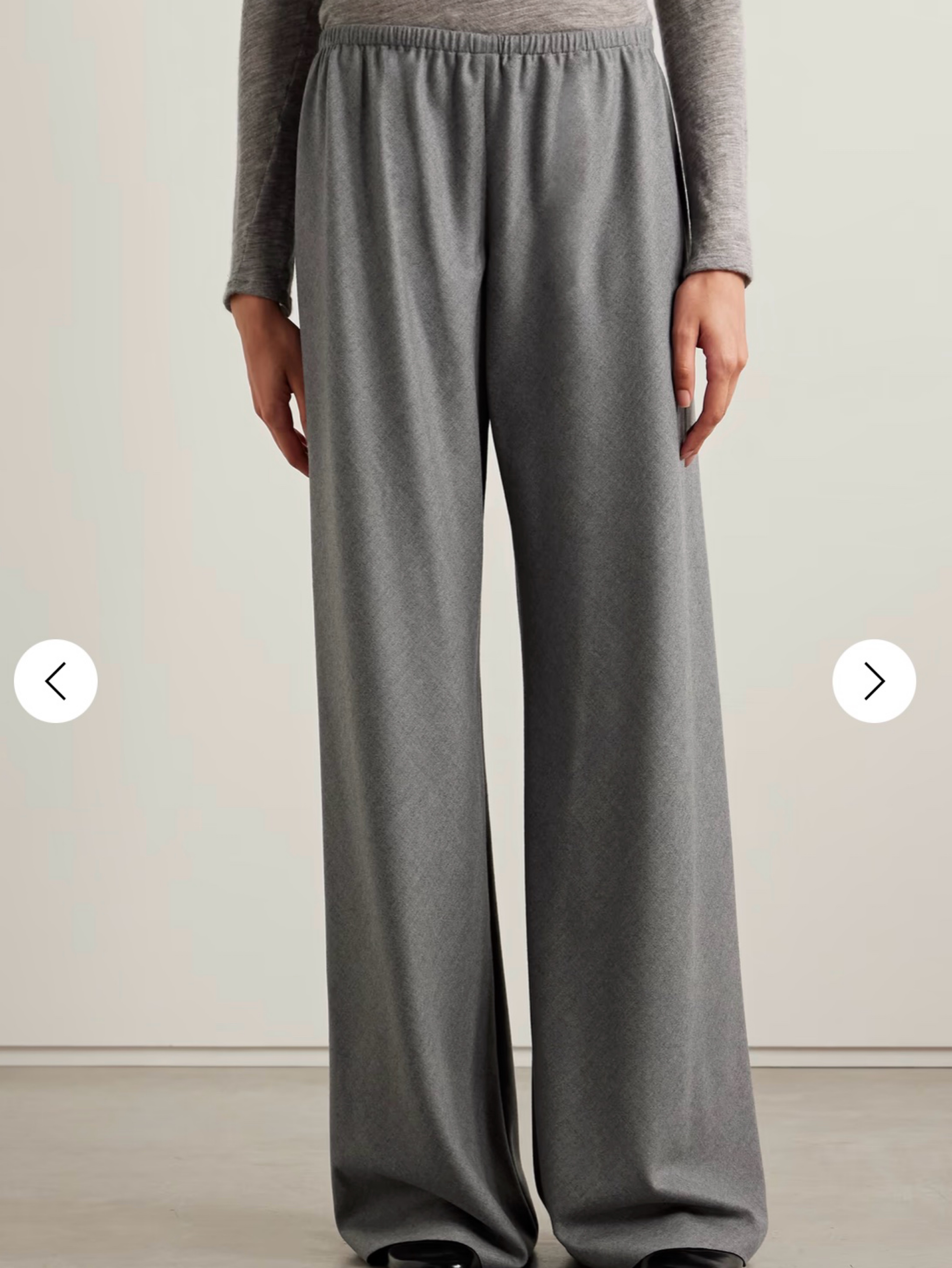 Independent designer The roe grey gala pants available to rent