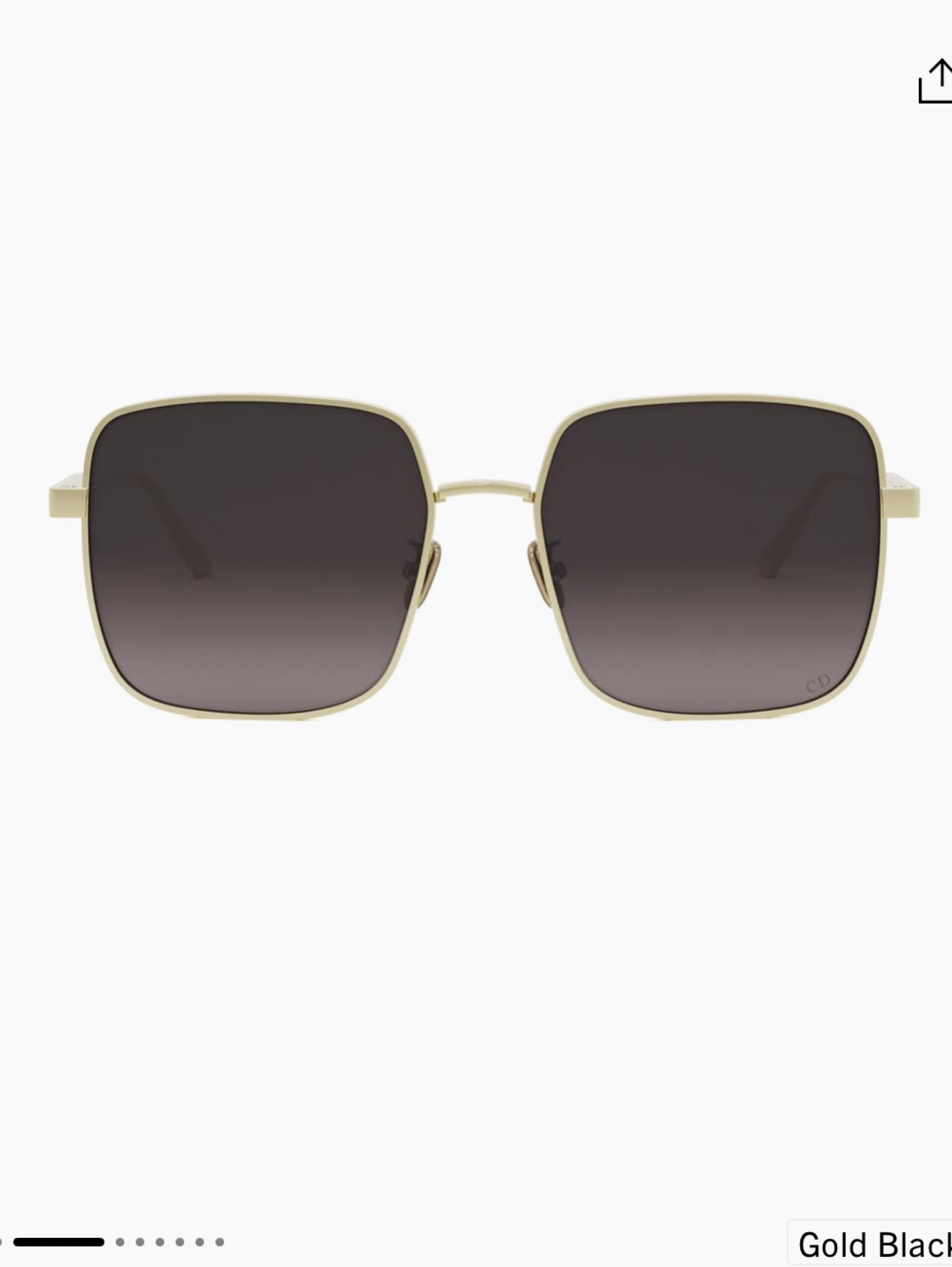 Dior Dior square metal frame sunglasses available to rent
