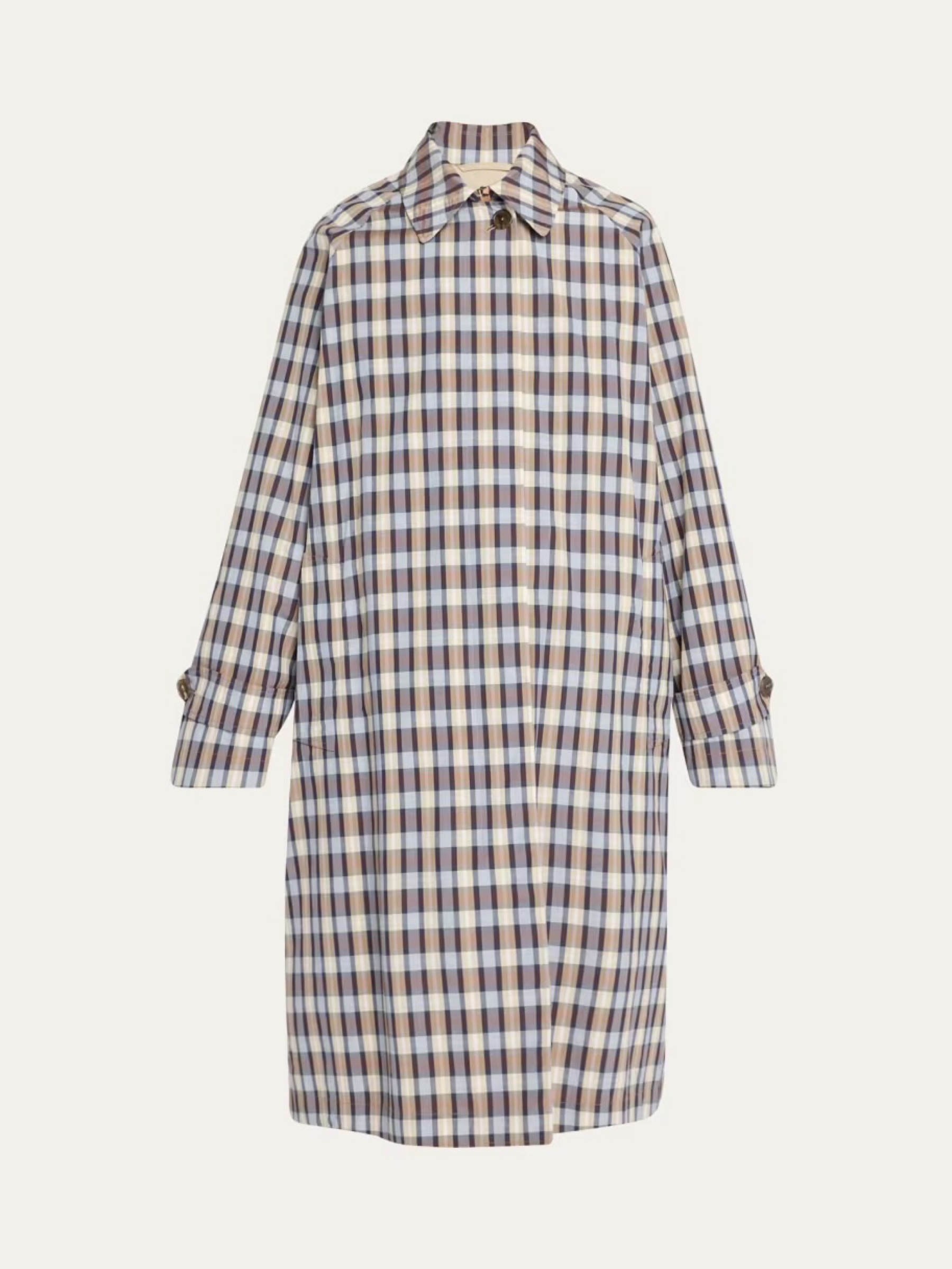 Plaid rain coat Elsa Hosk by The Row | Pickle