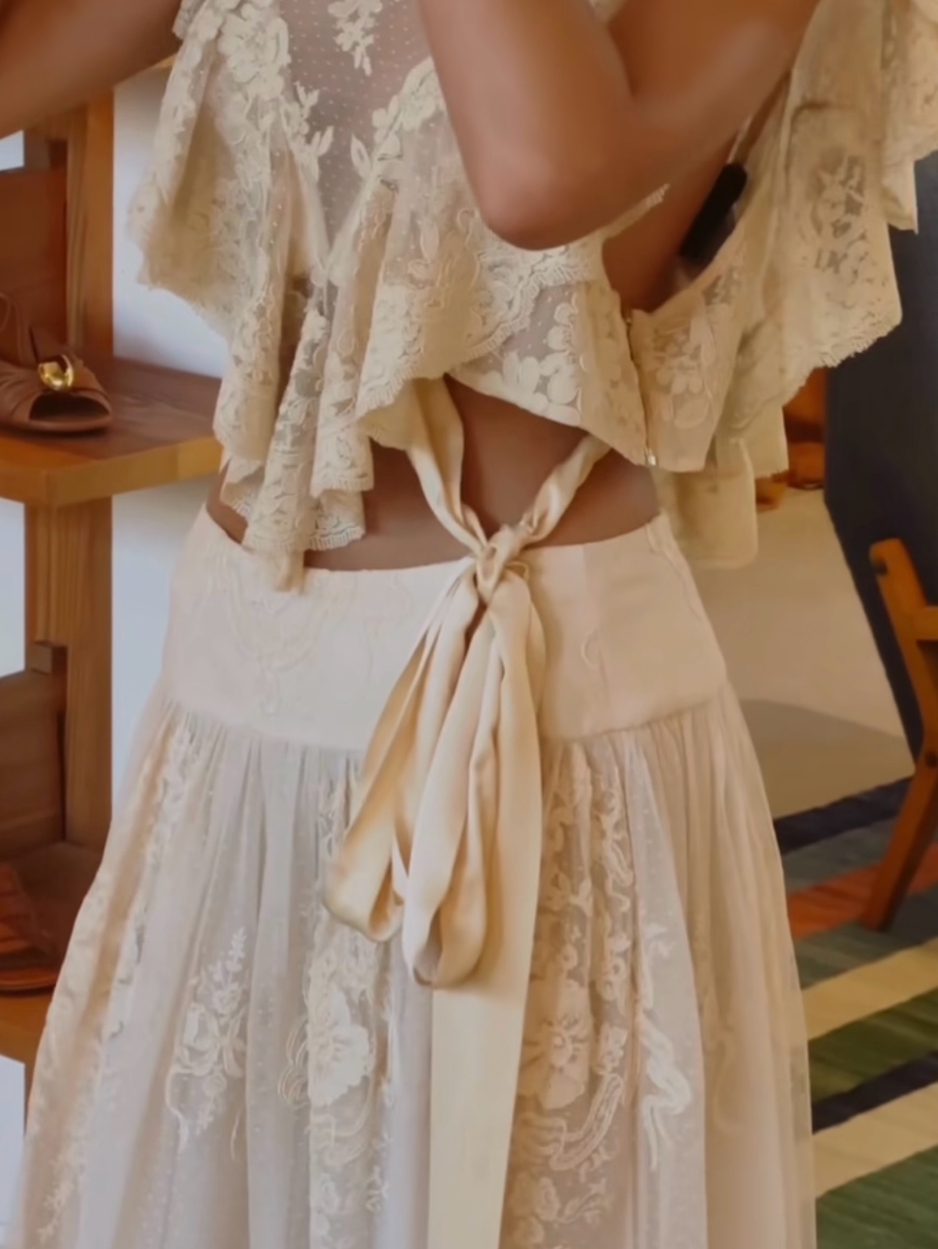 Zimmermann Zimmermann Luna lace skirt available to rent