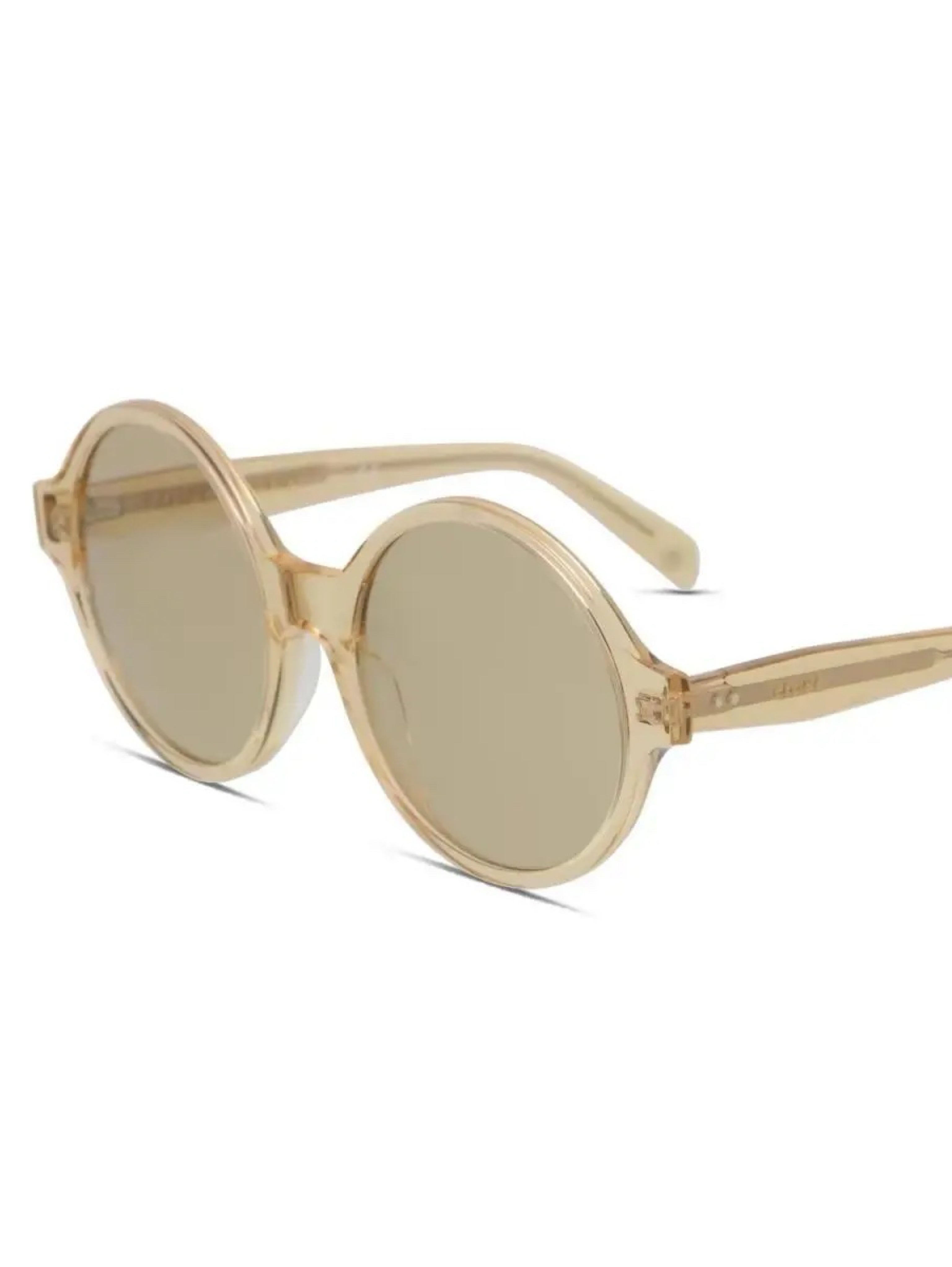 Independent designer Celine transparent round sunglasses cl4005 available to rent