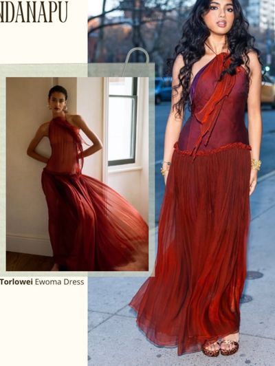 Torlowei Torlowei avantika red dress lined available to rent