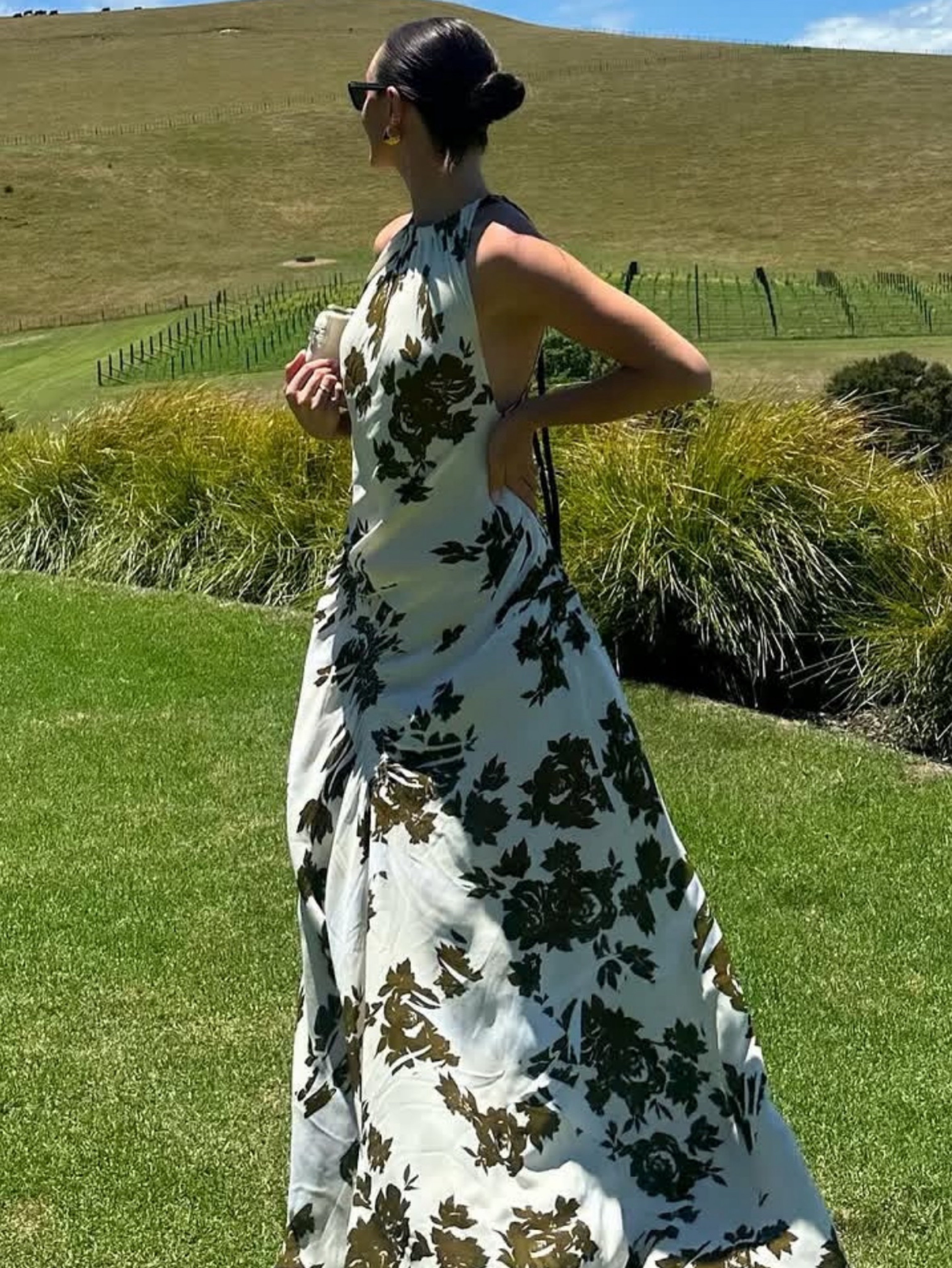 Independent designer Kendall Jenner Proenza Schouler floral garment printed dress available to rent