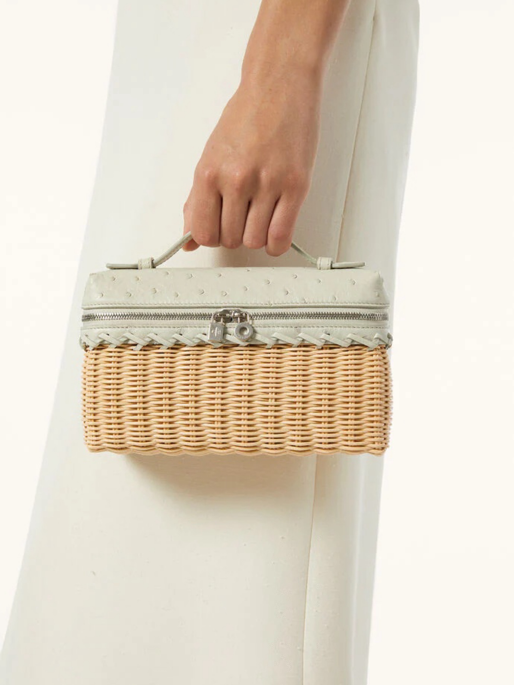 Independent designer Wicker L19 Seafoam / mint bag available to rent