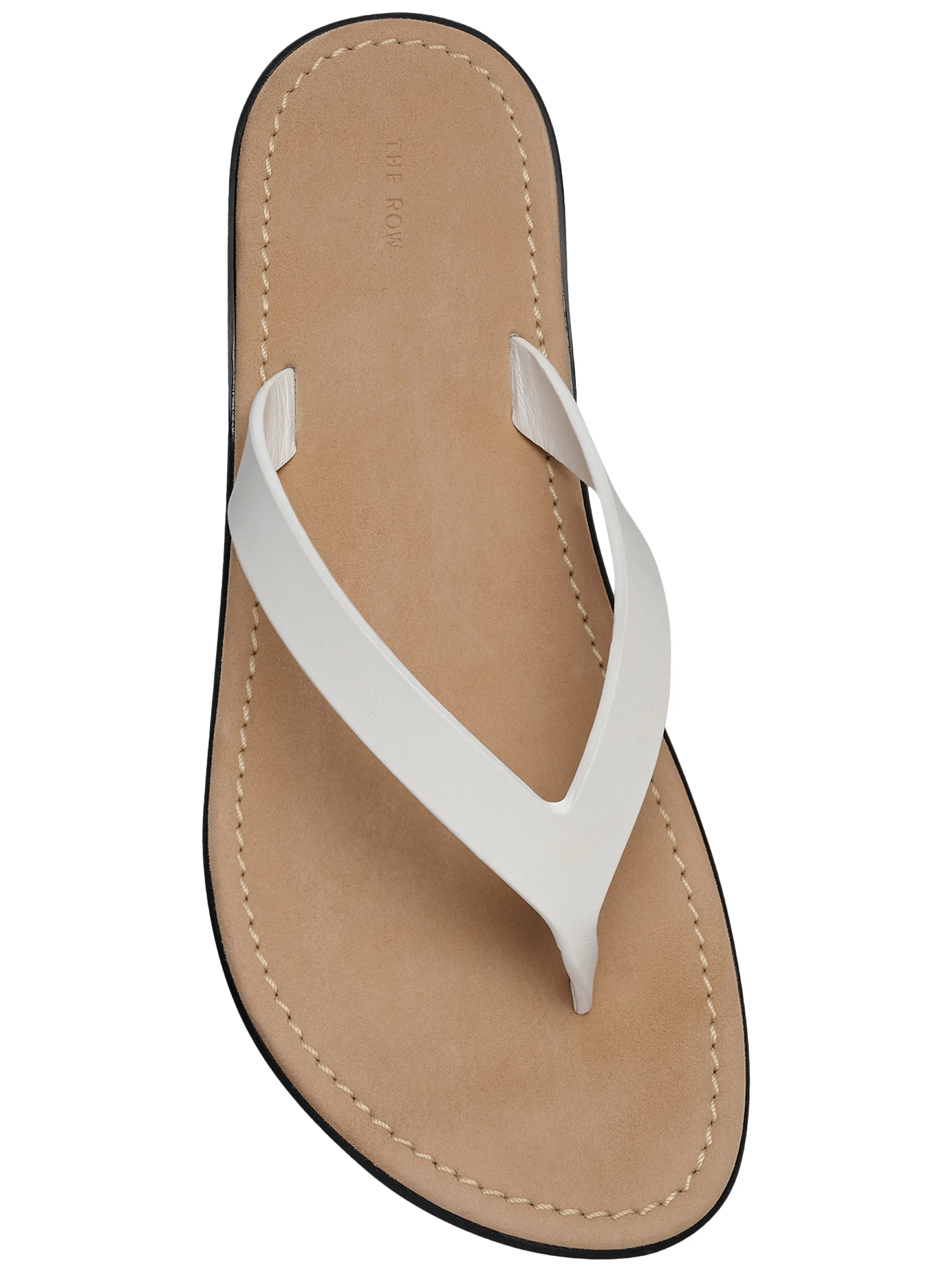The row beach flip flop white