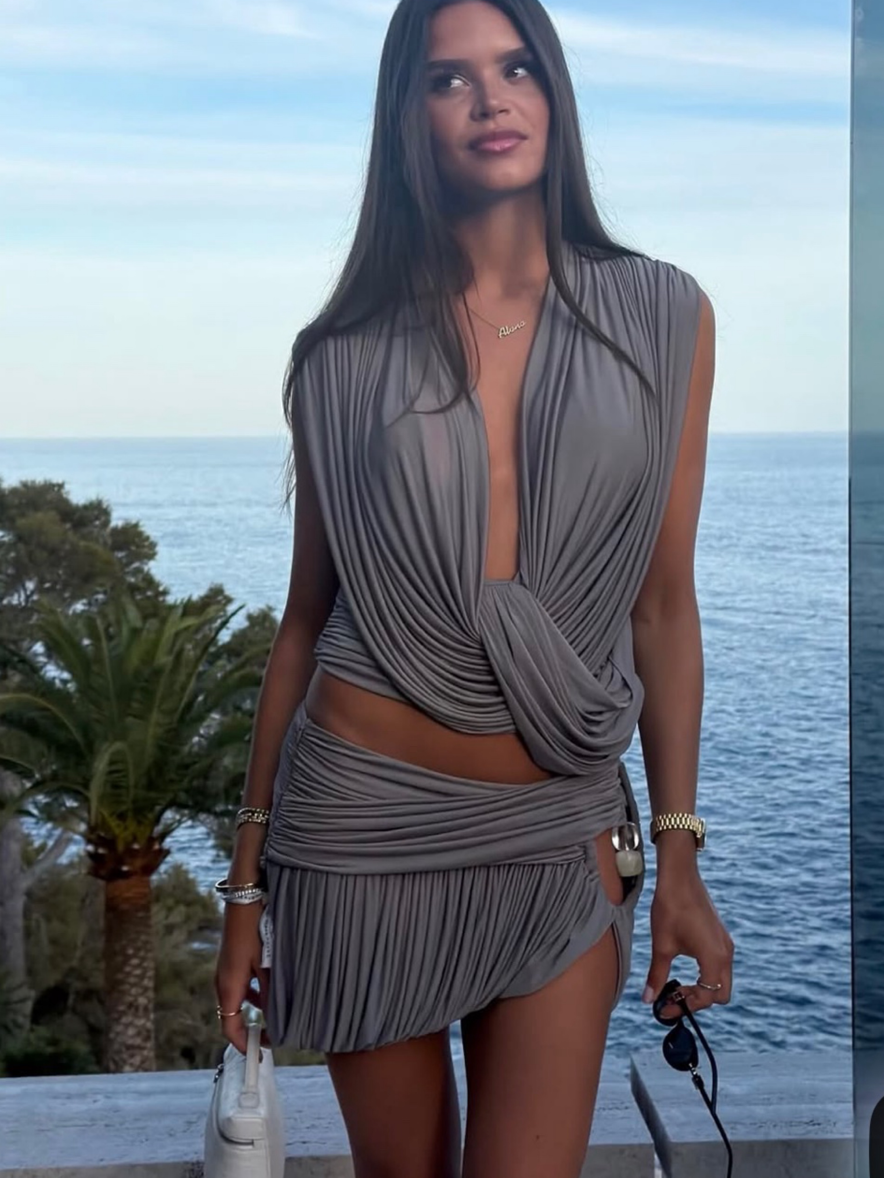 Christopher Esber AVAILABLE for NYFW - Christopher esber grey draped set available to rent