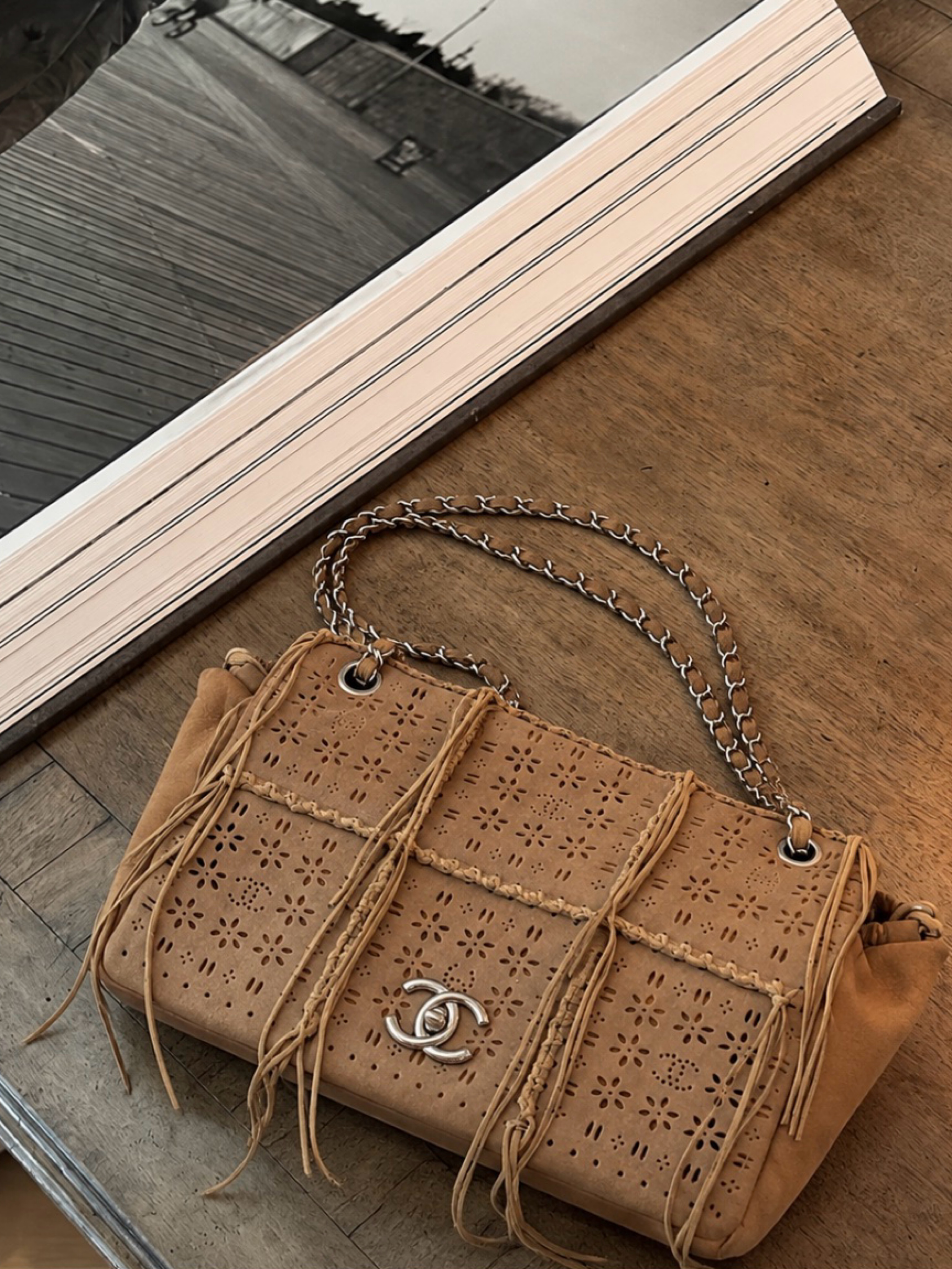 Chanel fringe western bag