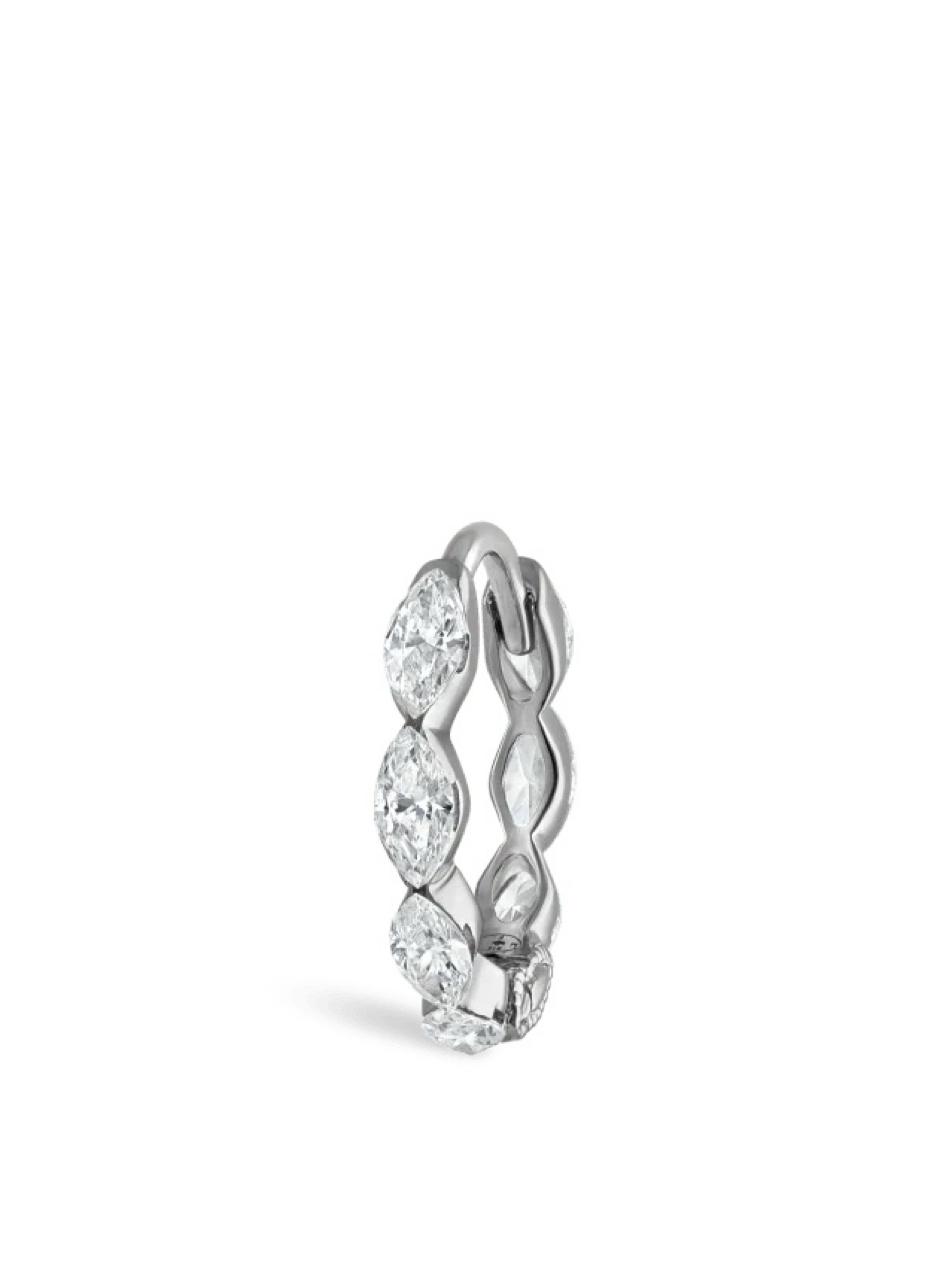 Independent designer Set of Maria Tash 8mm marquis diamond earrings available to rent