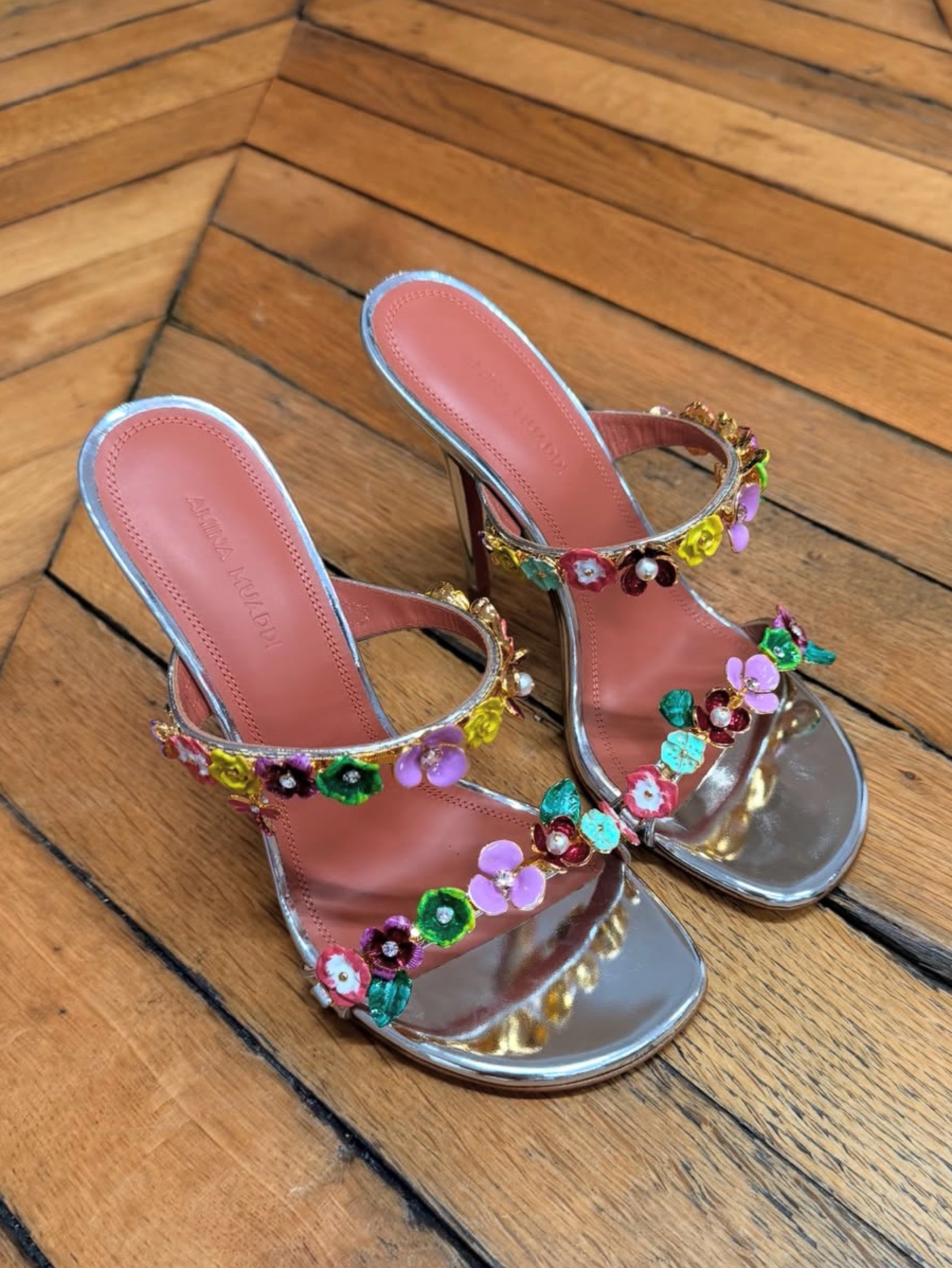 Independent designer Anima muaddi flower heel - 39 available to rent
