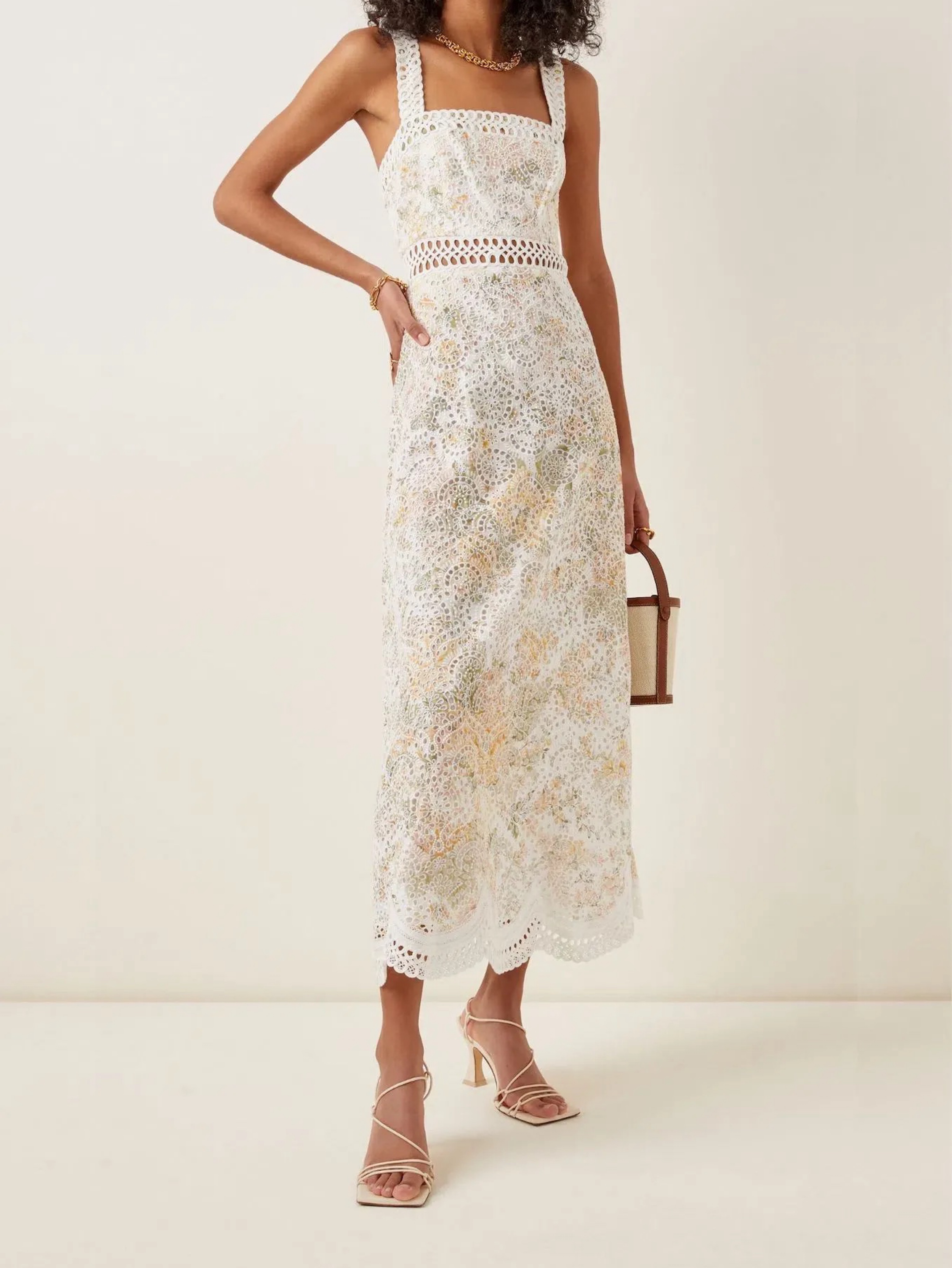 Zimmermann Amelie Embroidered Midi Sundress