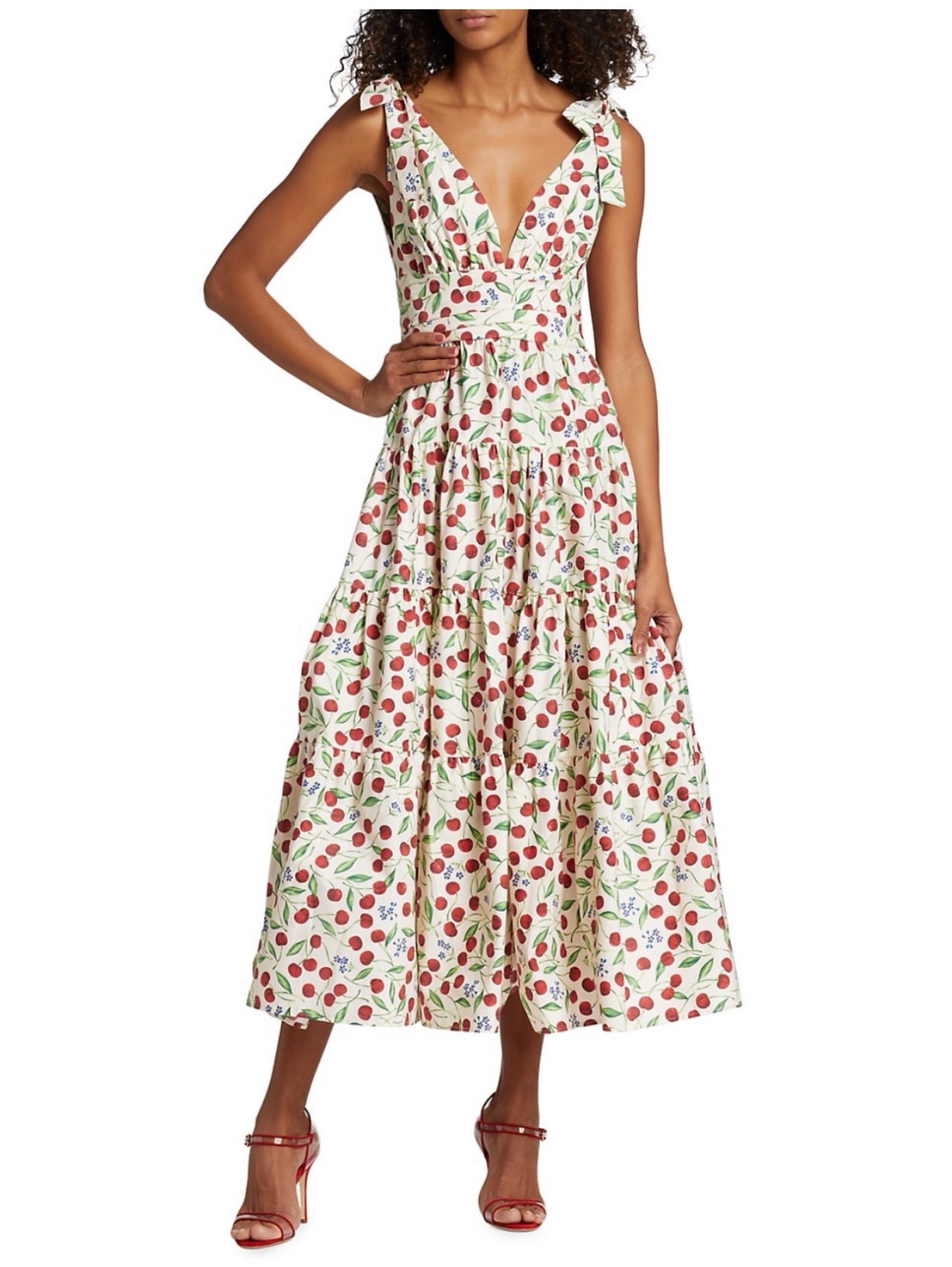 Carolina Herrera Maxi Cherry Dress
