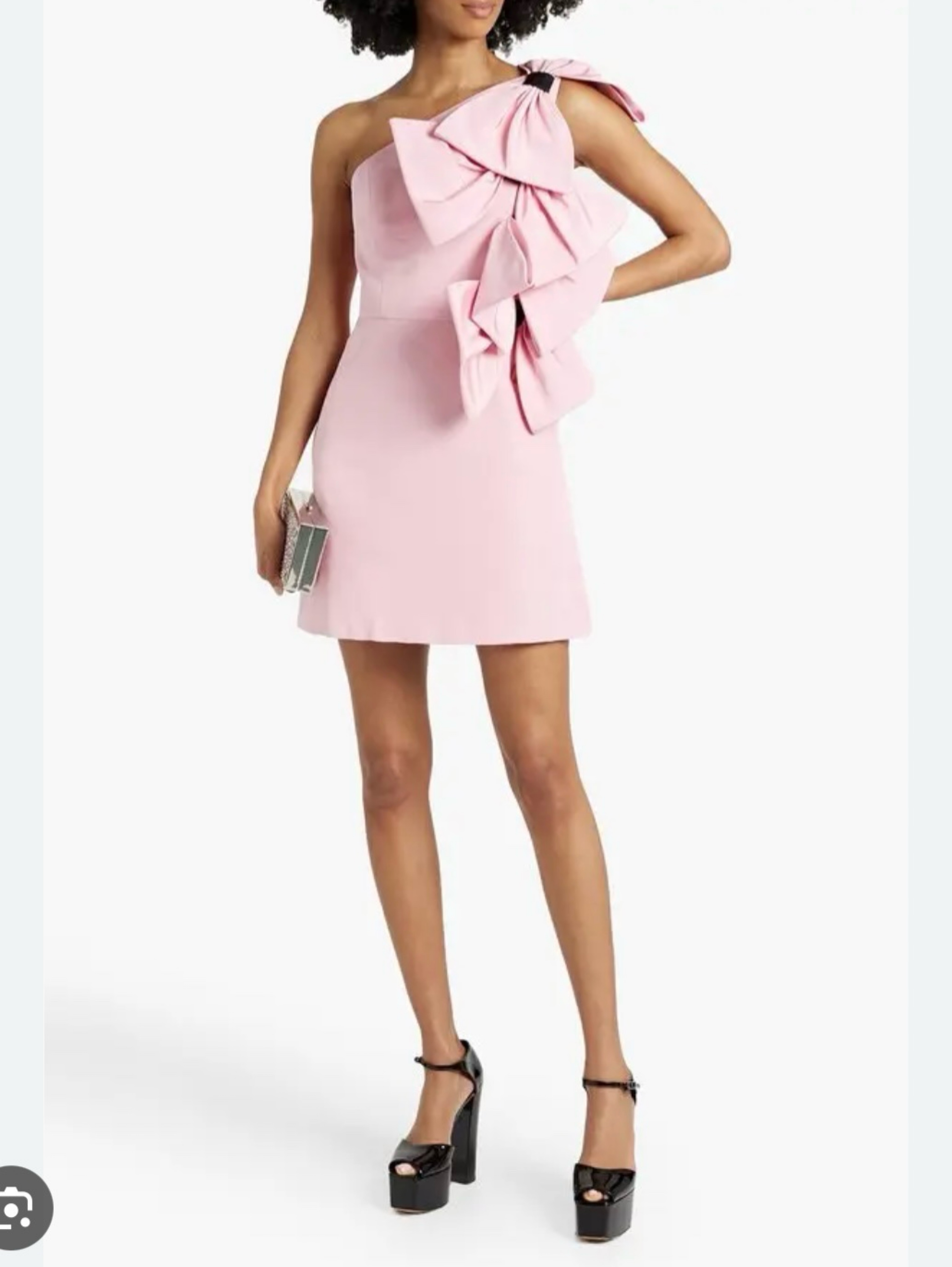 carolina herrera pink bow dress $5290 Carolina Herrera Women's Pink Bow Off The Shoulder Gown Dress Size 4